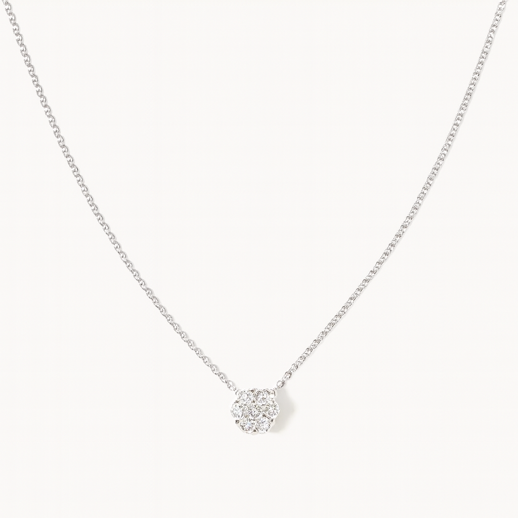 Collar de Oro Blanco 18kt Diamantes 10 Pts  - By Danielle Costantini-2