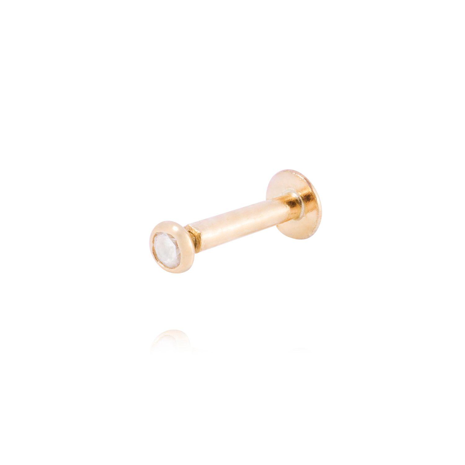 Piercing de Oro de 9kt Punto de luz pequeño-0
