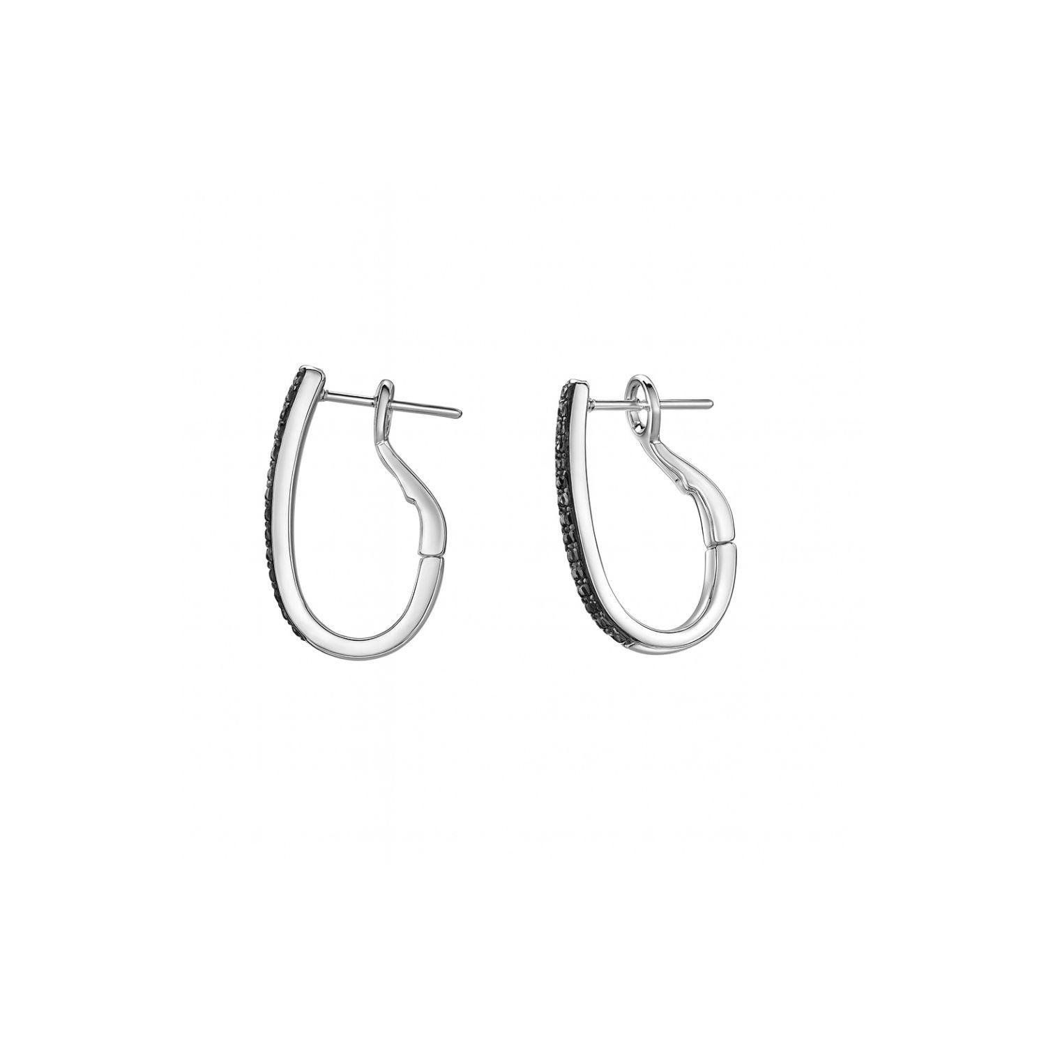 Aros de Oro Blanco 18kt Diamantes 16 Pts y  70Pts Zafiro-2