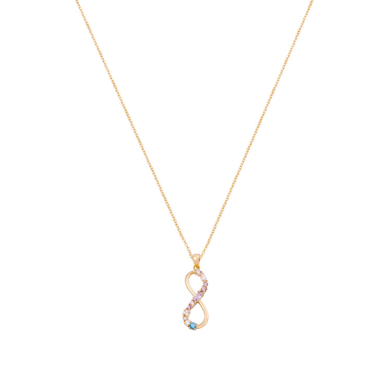 Colgante de Oro 18kt Infinito Circonitas Colores-2