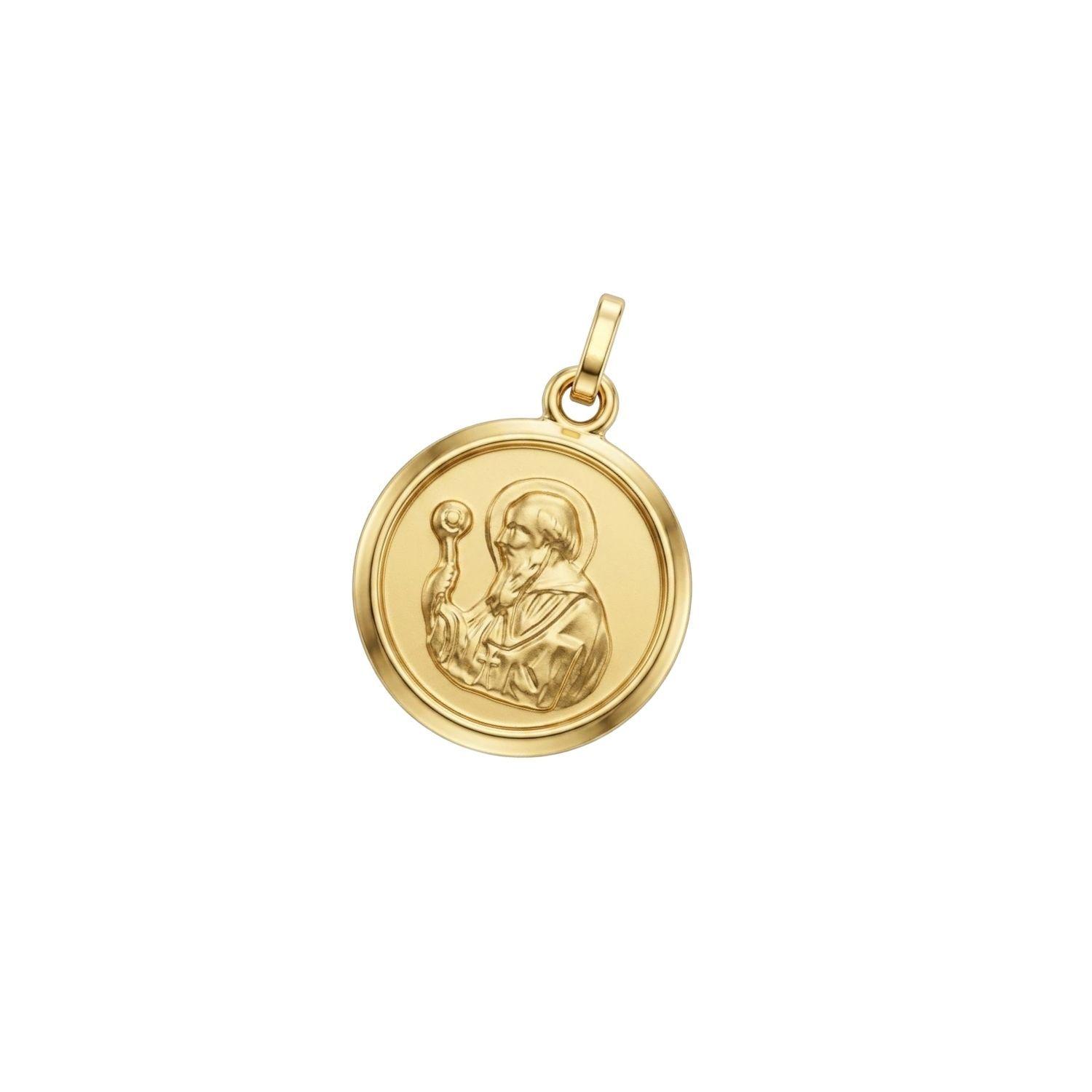 Colgante de Oro Miel 18kt San Benito  16mm-0