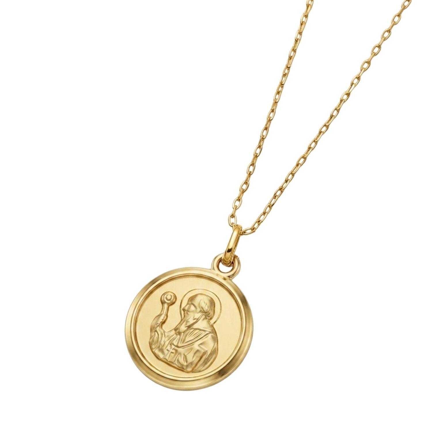 Colgante de Oro Miel 18kt San Benito  16mm-1