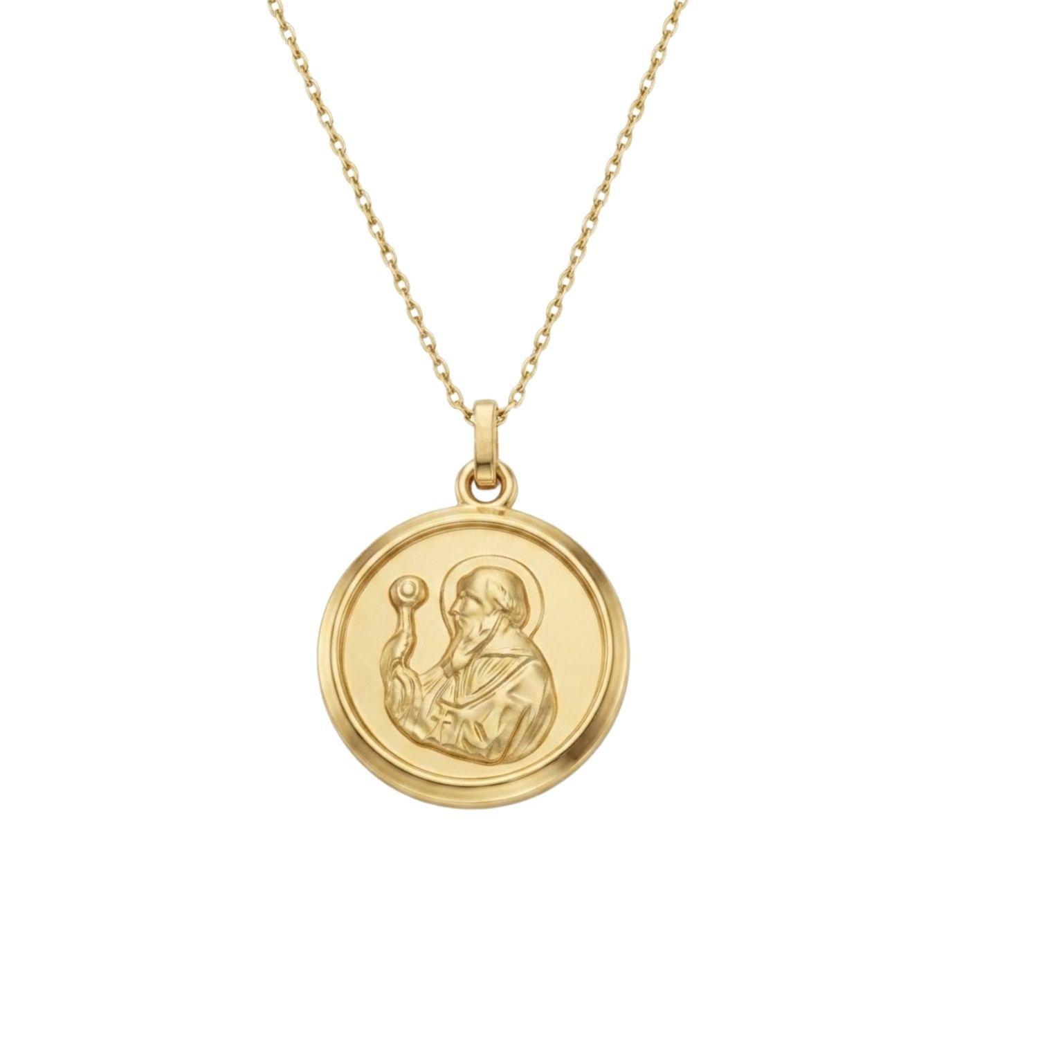 Colgante de Oro Miel 18kt San Benito  16mm-2