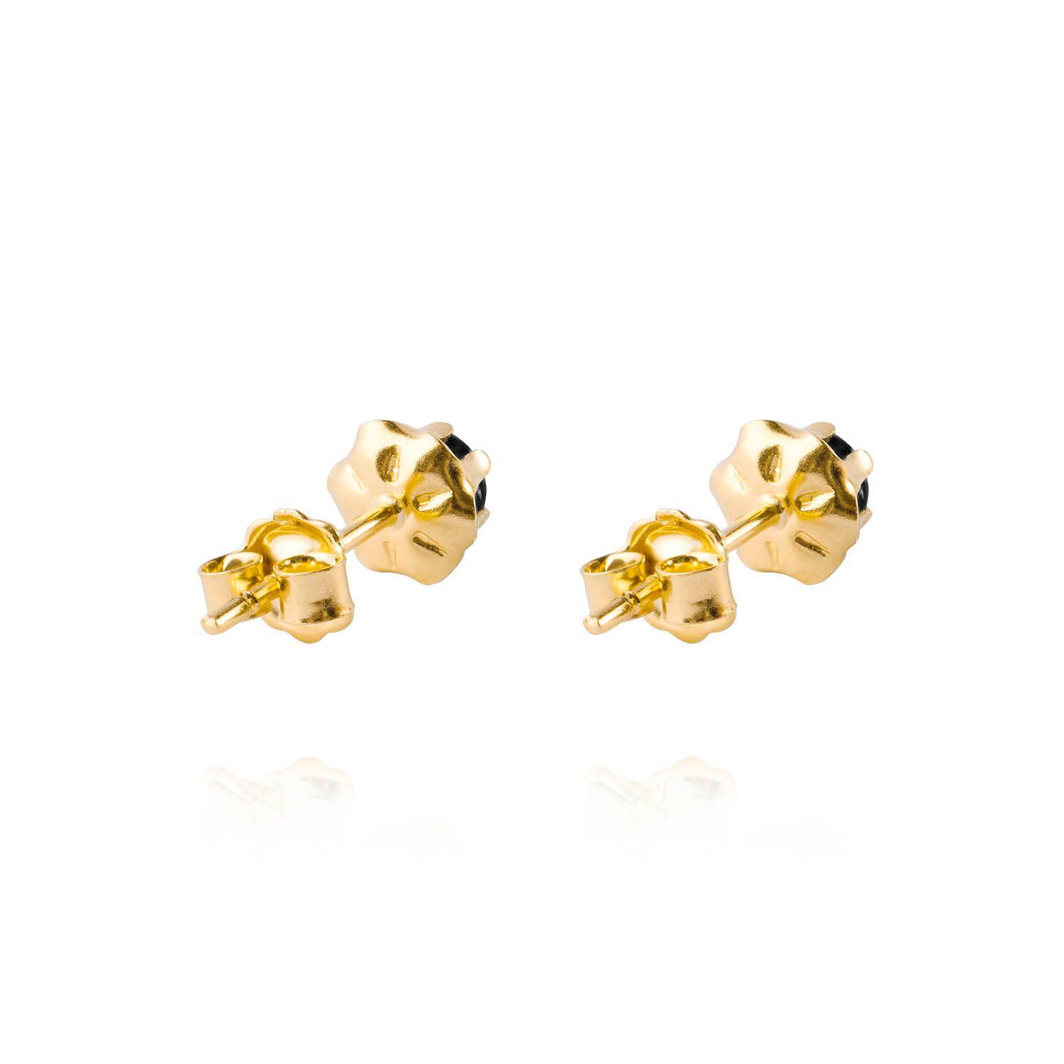 Aros de Oro 18kt Onix de 4mm con Seis grifas-2