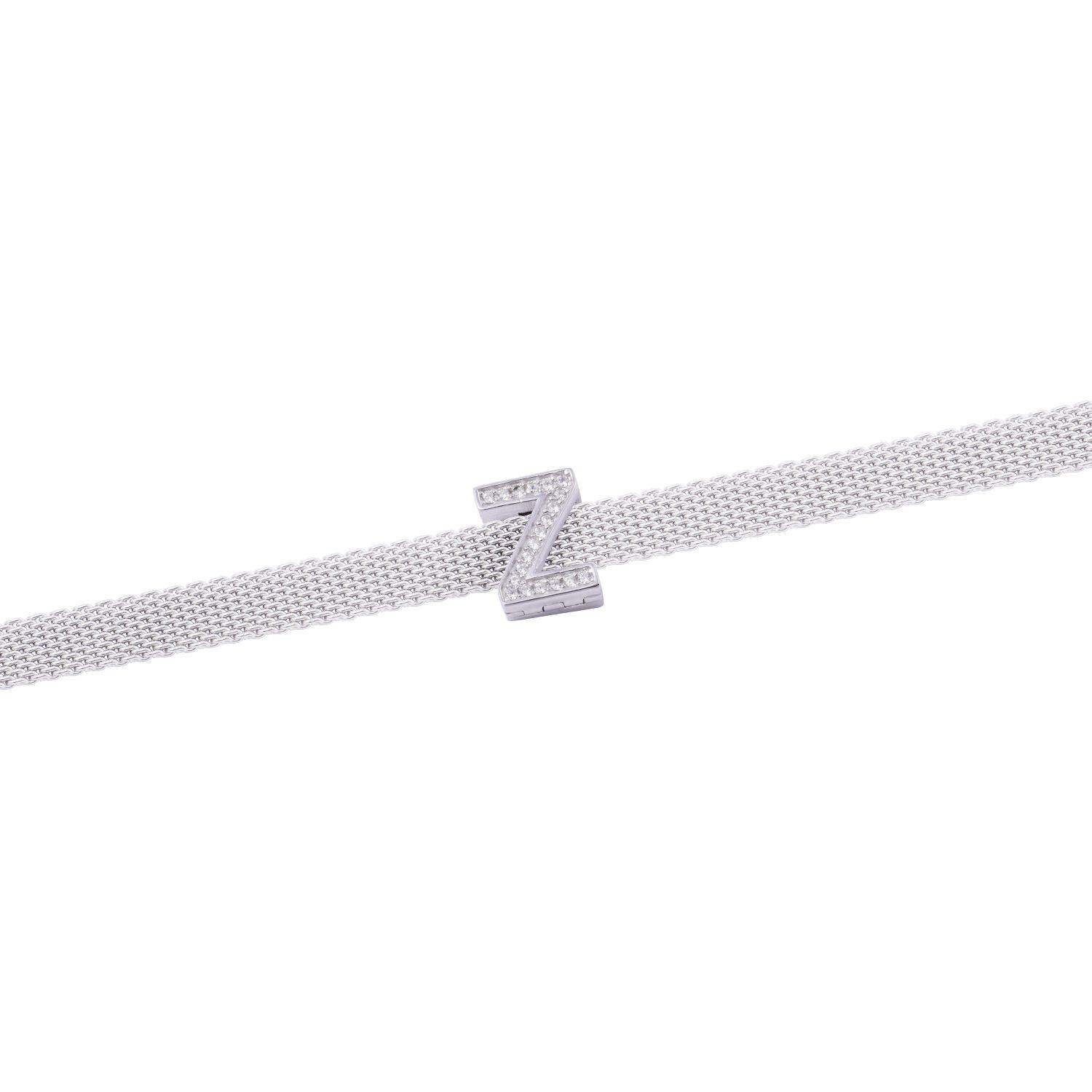 Dije de Plata broche Letra Z con Circonita-2