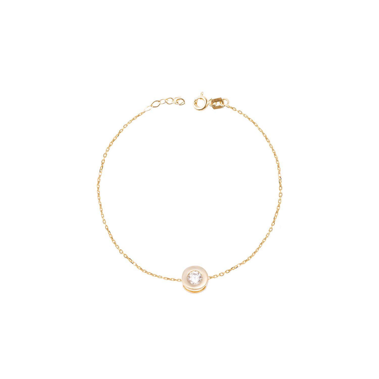 Pulsera de Oro 18kt Punto de Luz central-2