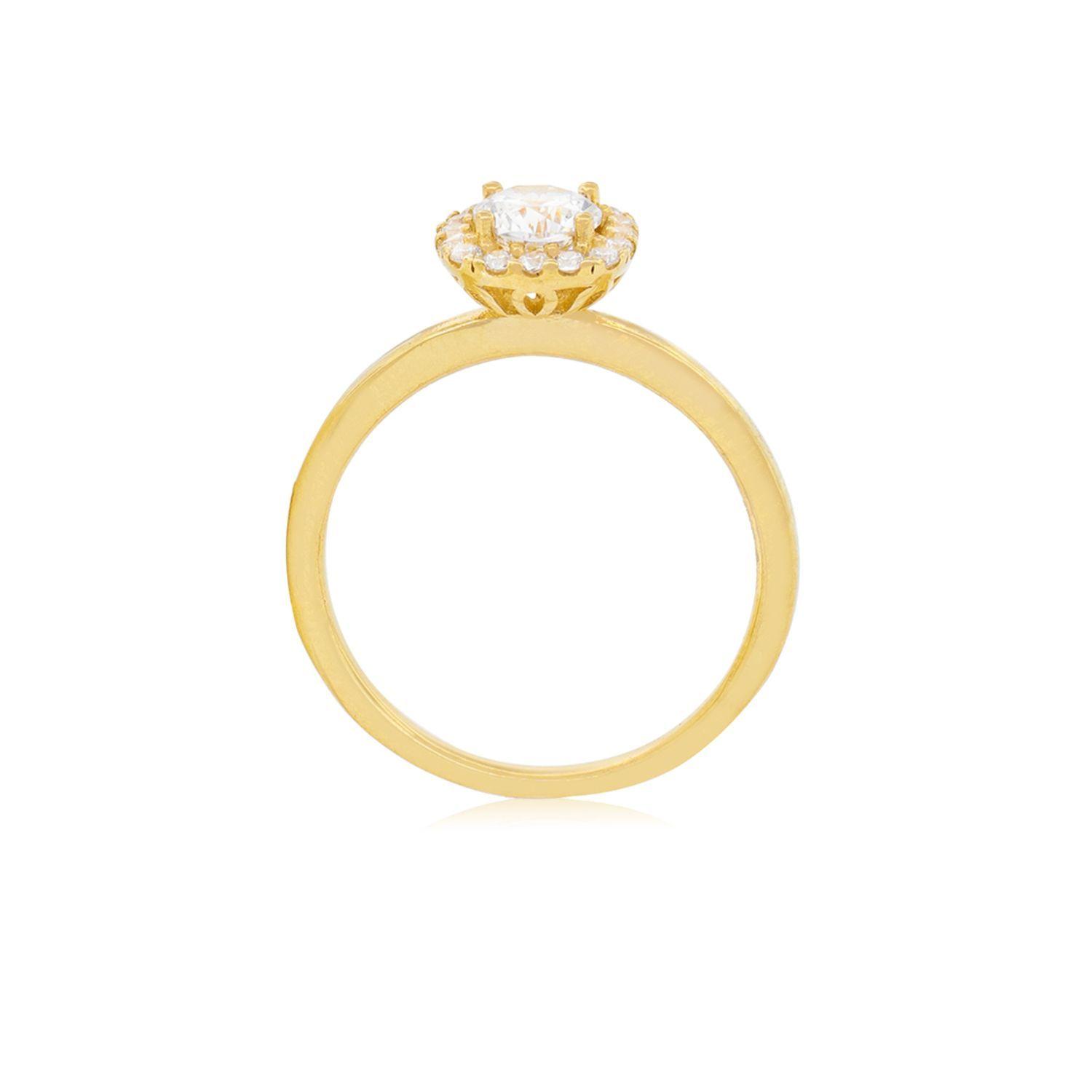 Anillo de Oro 18kt Punto Circon 5mm Central-1