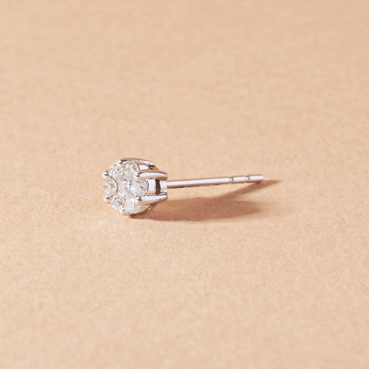 Aros de Oro Blanco 18kt Diamantes 30Pts Total | Danielle Costantini-2