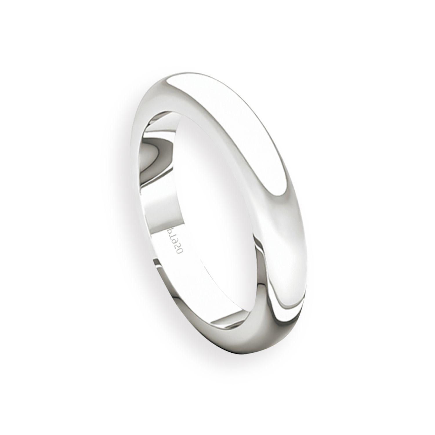 Argolla Matrimonio de Platino Inglés Padua 3,0mm-2