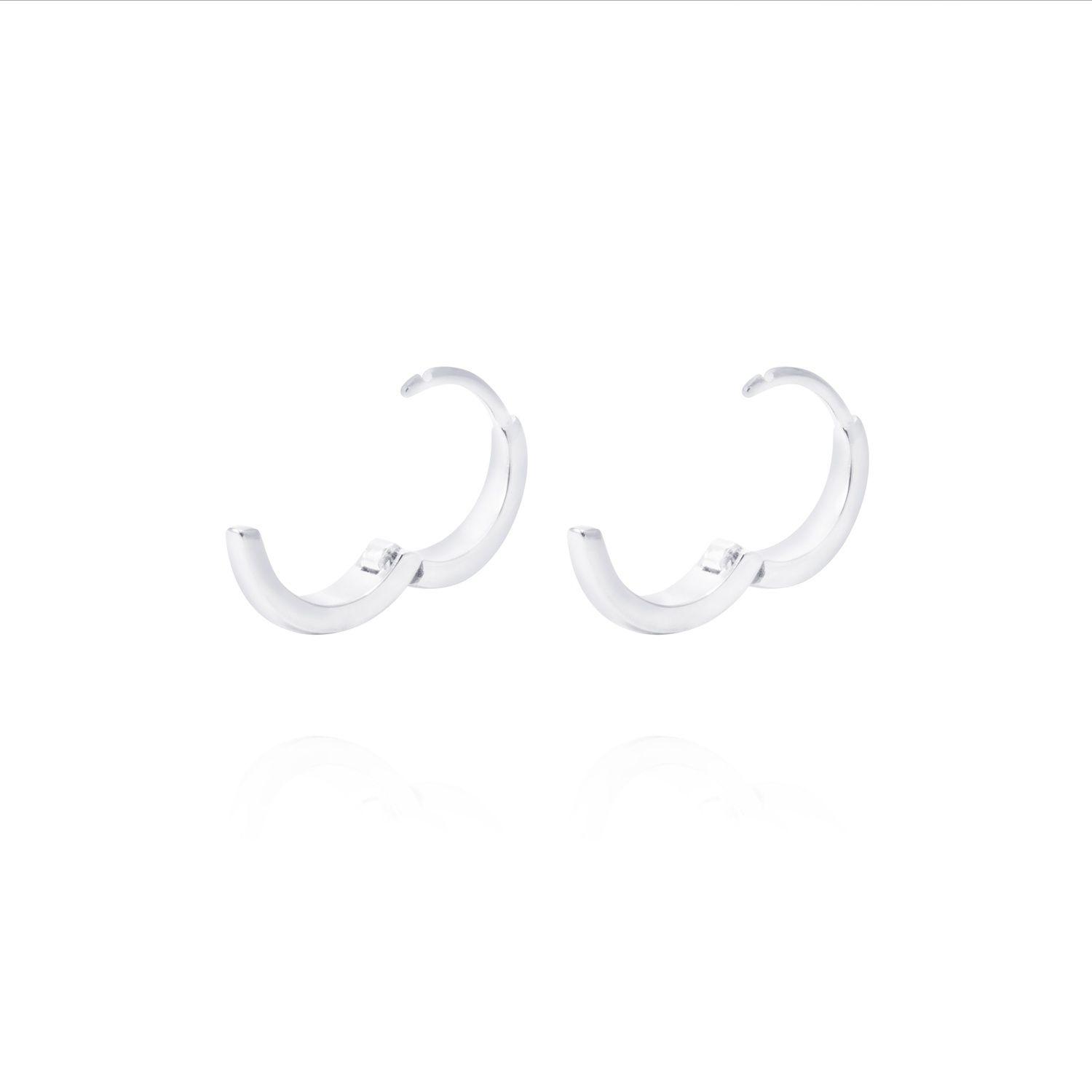 Aros de Plata Esterlina Argollas Pequeñas Lisas-2