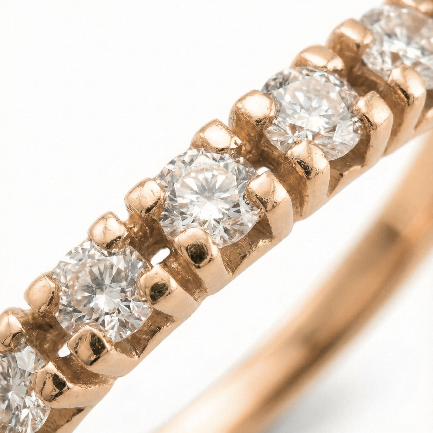 Anillo Oro 18kt Platino Cintillo Eternidad Circonitas-7