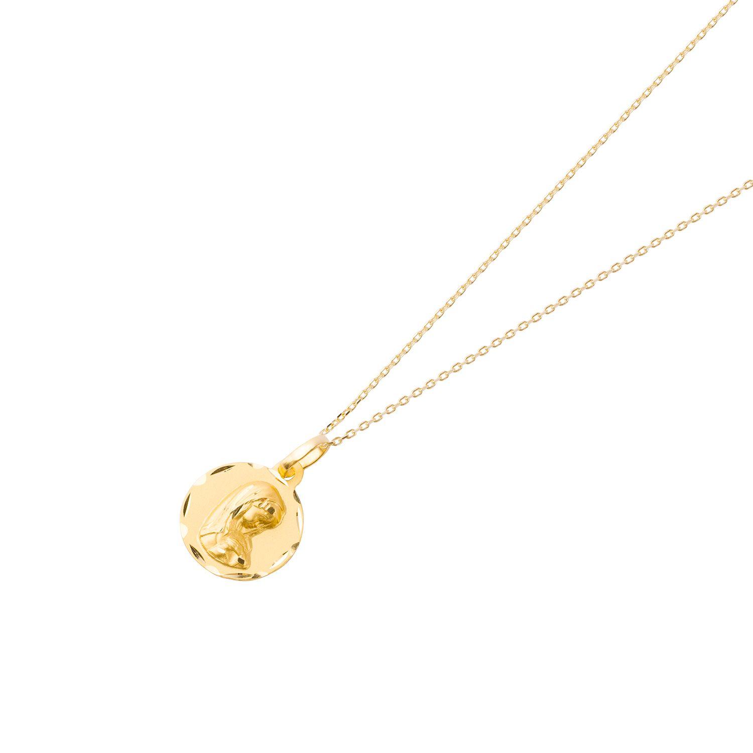 Colgante de Oro 18kt Virgen Niña 14mm-1