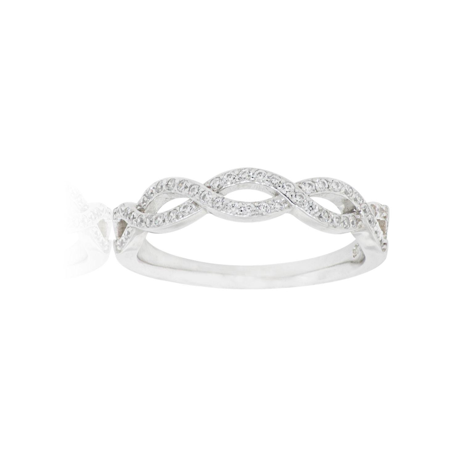 Anillo de Plata Esterlina 925 Infinito en Circonita-2
