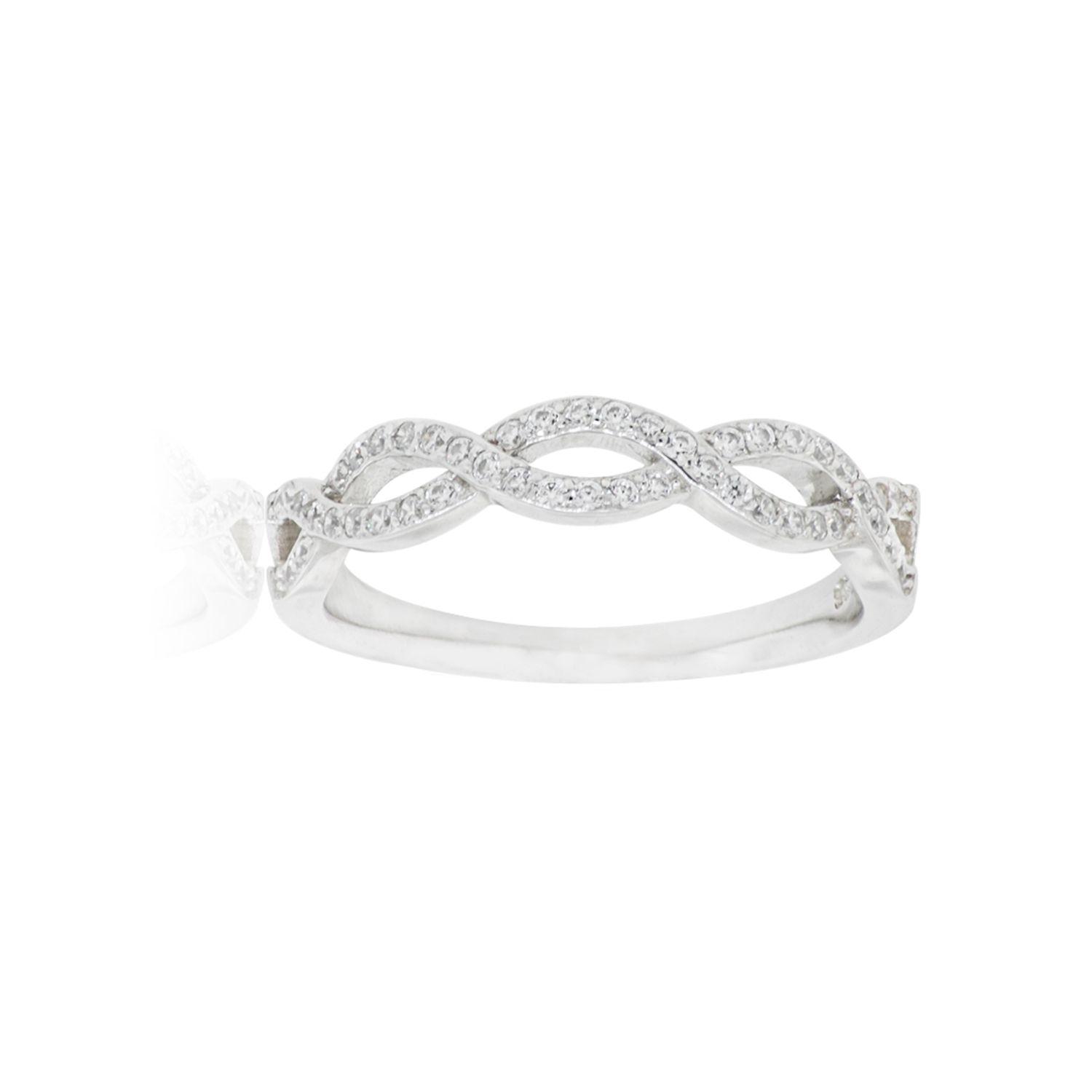 Anillo de Plata Esterlina 925 Infinito en Circonita-2
