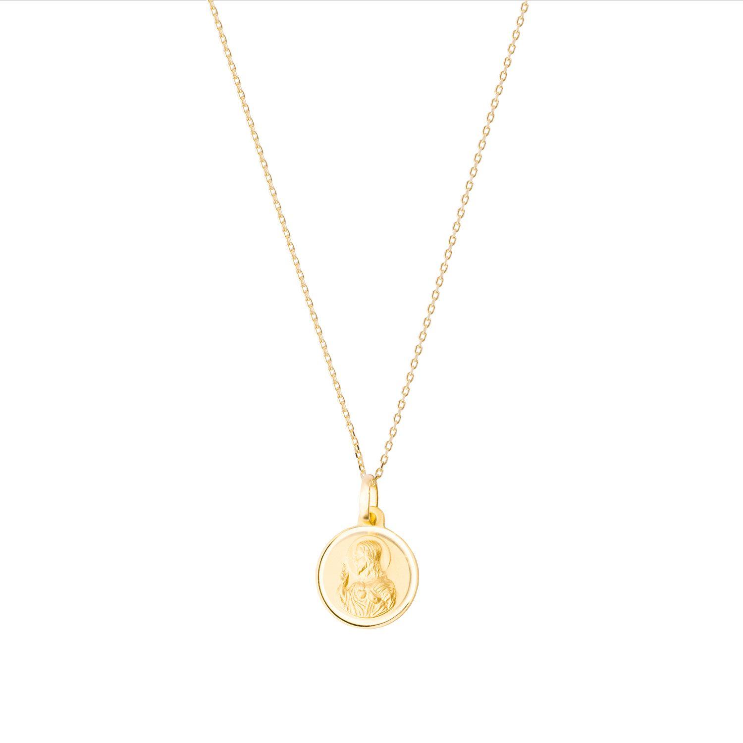 Colgante de Oro 18kt Sagrado Corazón de Jesús 12mm-2