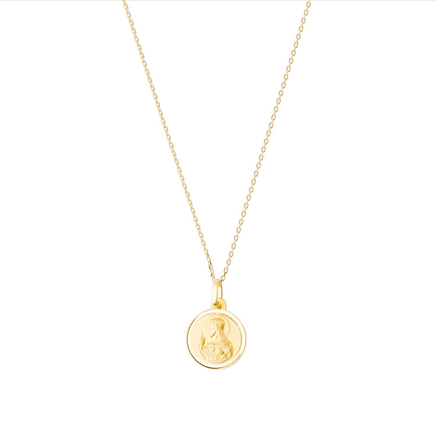 Colgante de Oro 18kt Sagrado Corazón de Jesús 12mm-2