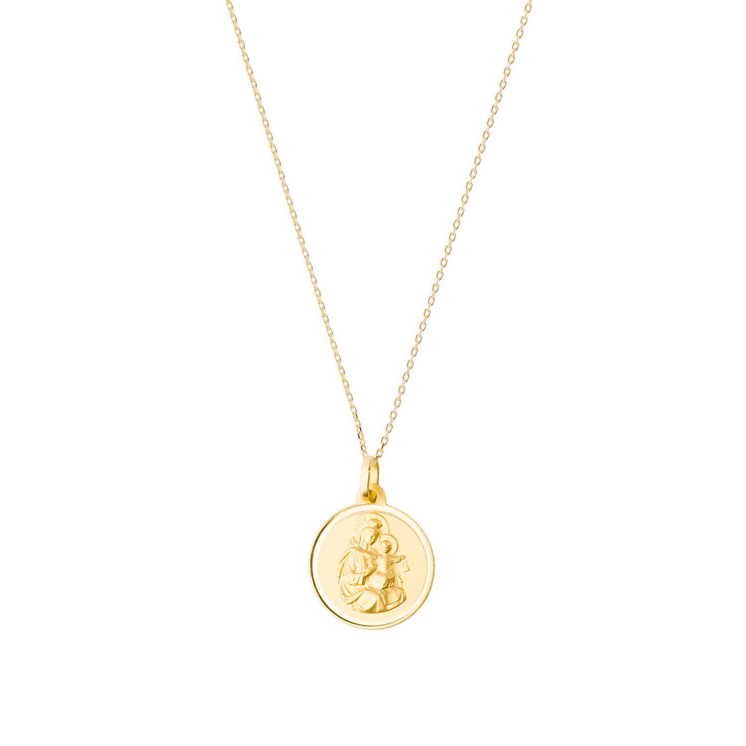 Colgante de Oro 18kt Virgen Maria 18mm-2
