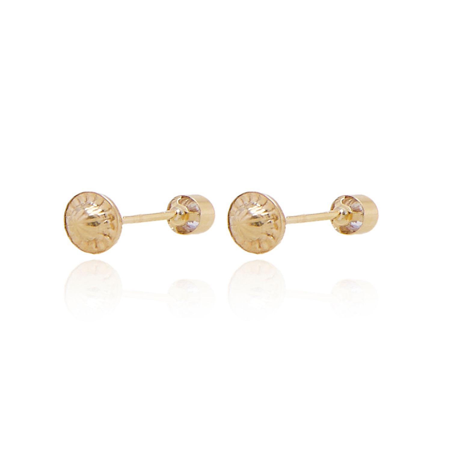 Aros de Oro 18kt Circón Rosa-1