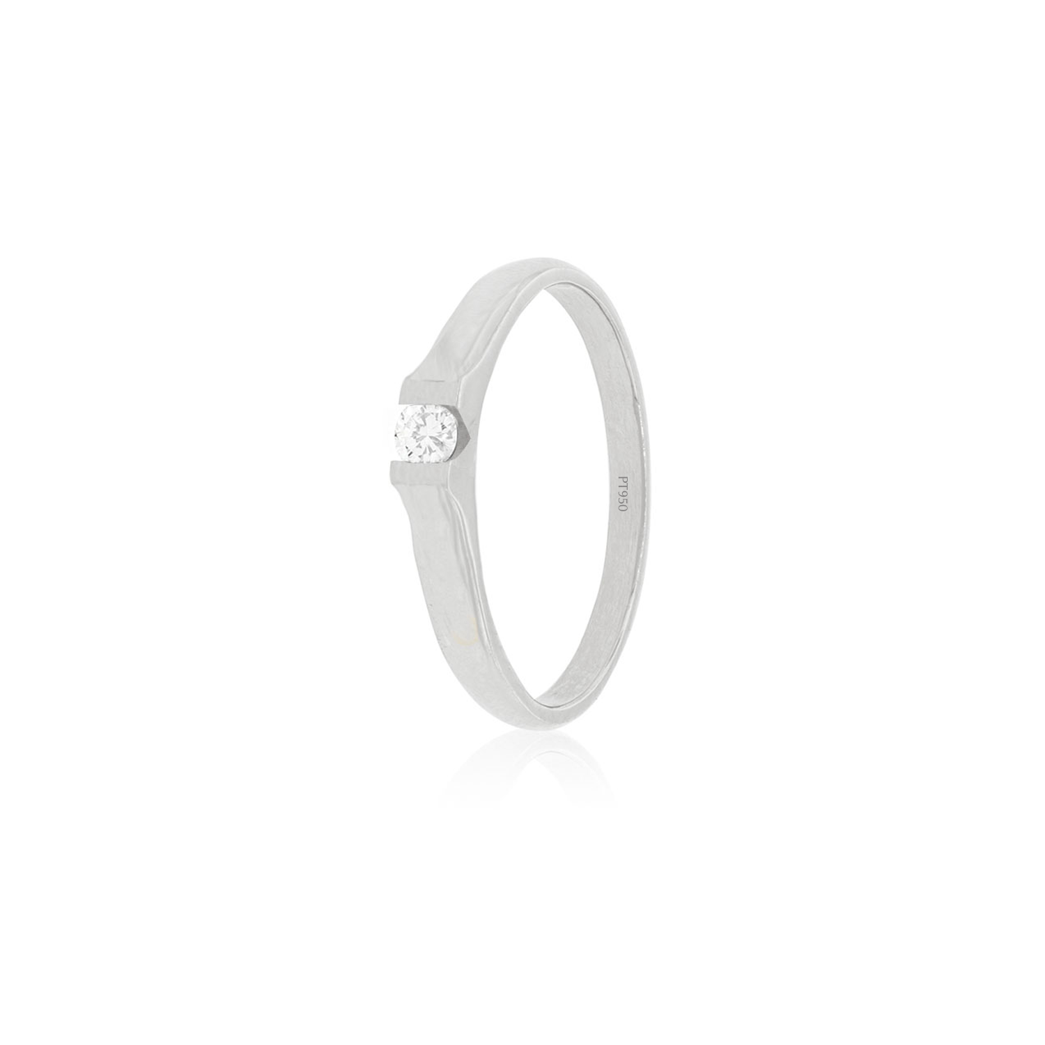 Anillo Compromiso Platino 950  Nantes 1x6ptos Diamante-0