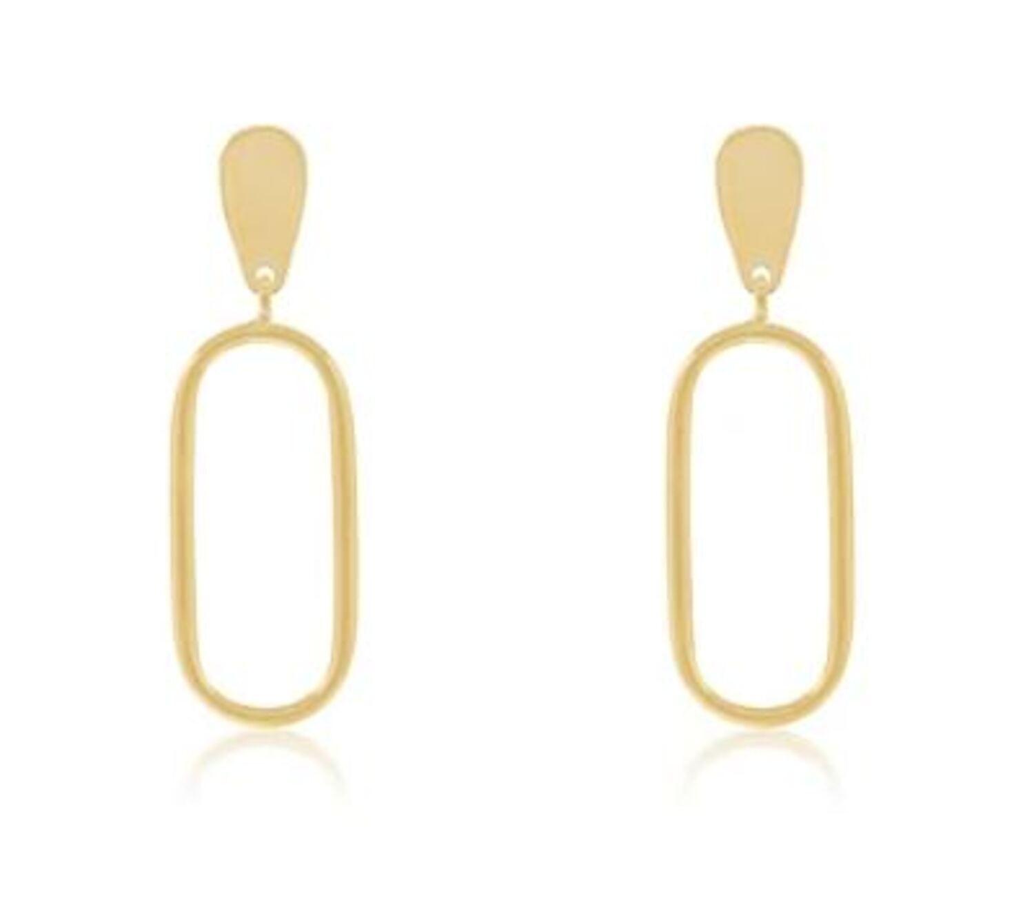 Aros de Oro 18kt Colgante elipse-1