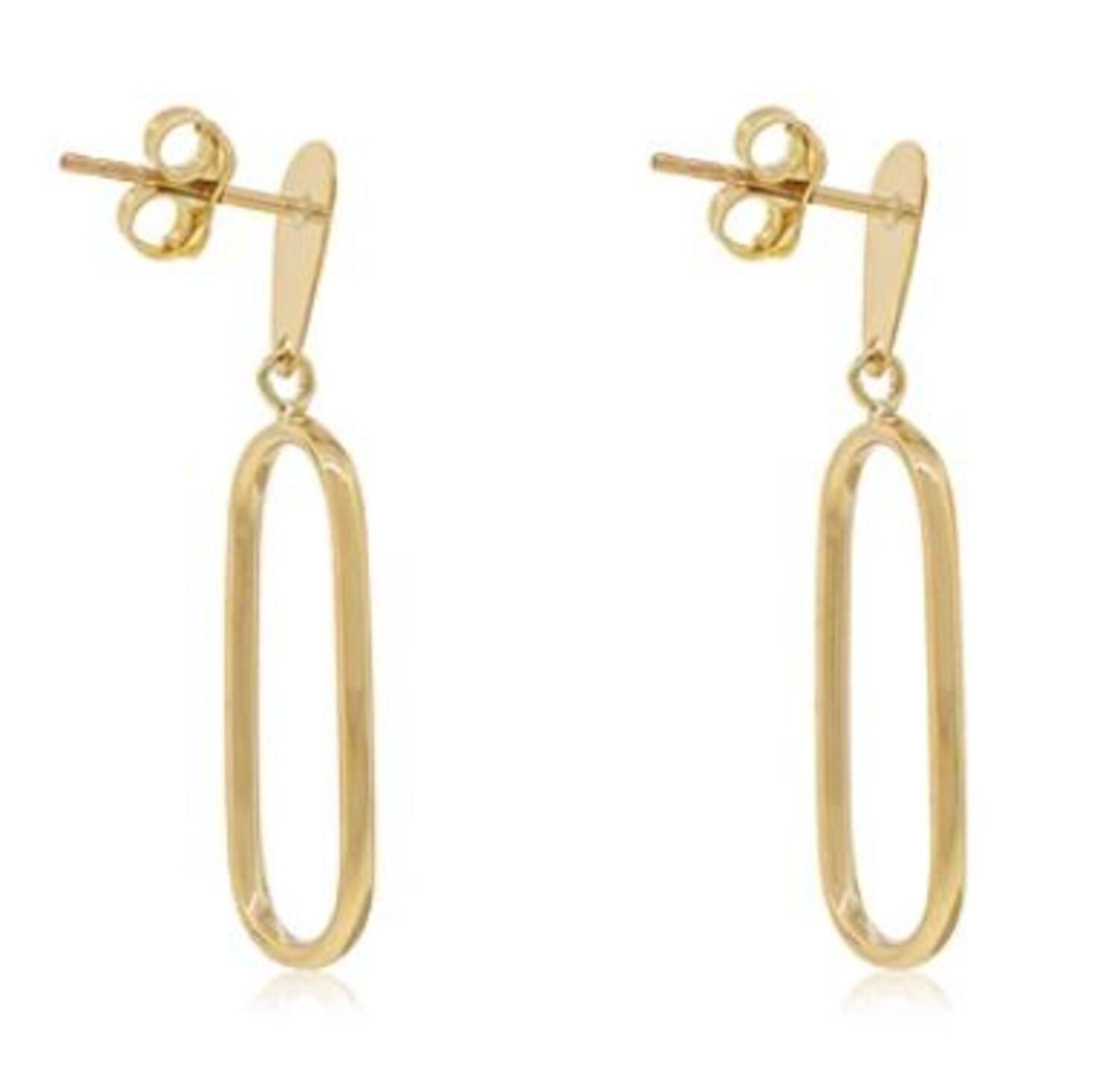 Aros de Oro 18kt Colgante elipse-2