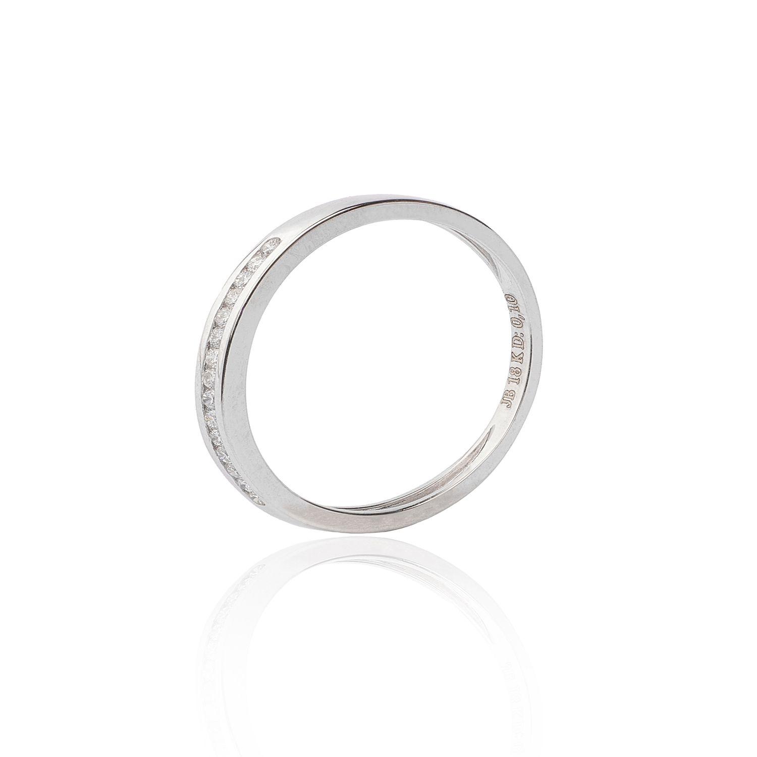 Anillo Oro Blanco 18Kt Diamantes 10Puntos-0