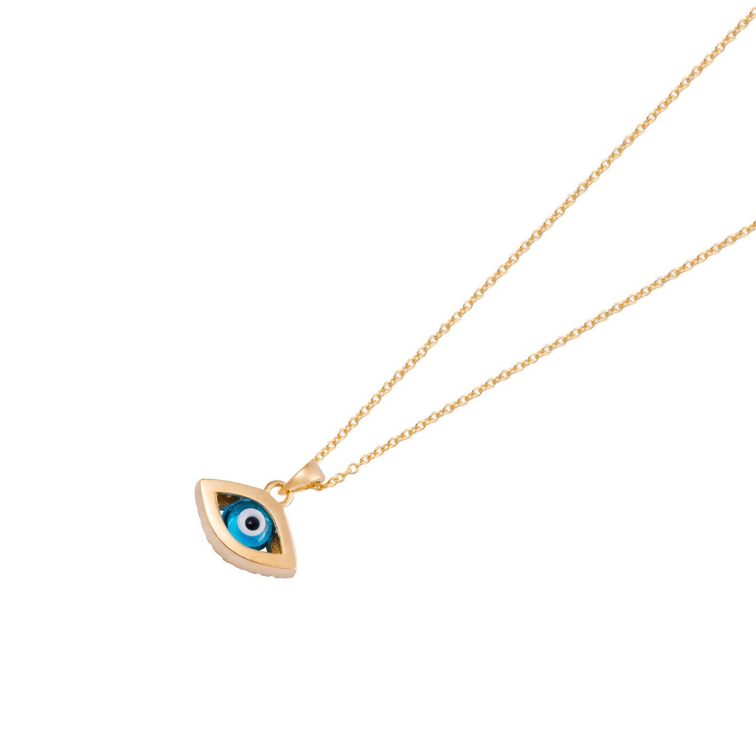Colgante de Oro 18kt Ojo Turco Circón-1