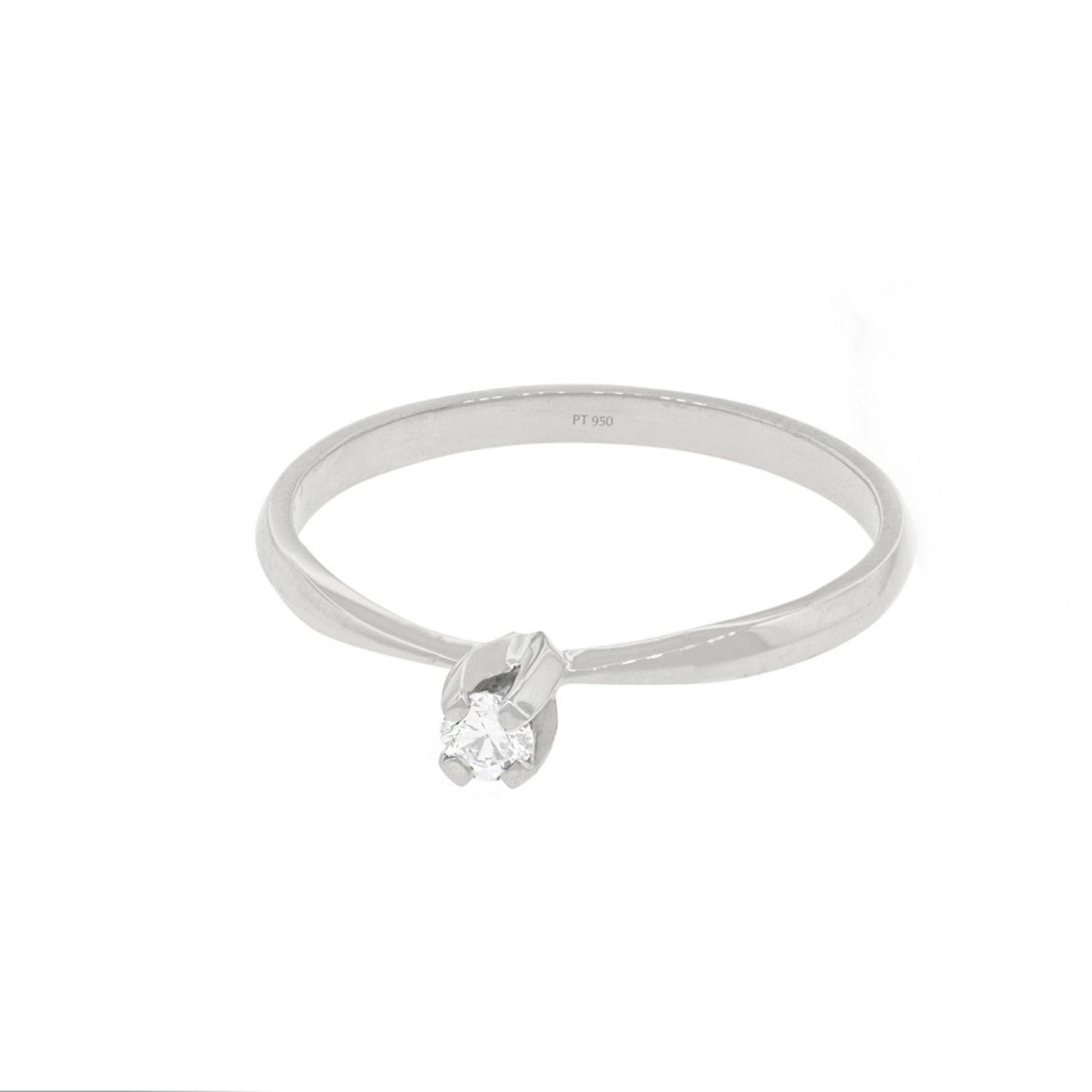 Anillo Compromiso Platino Niza Solitario de 3ptos-2