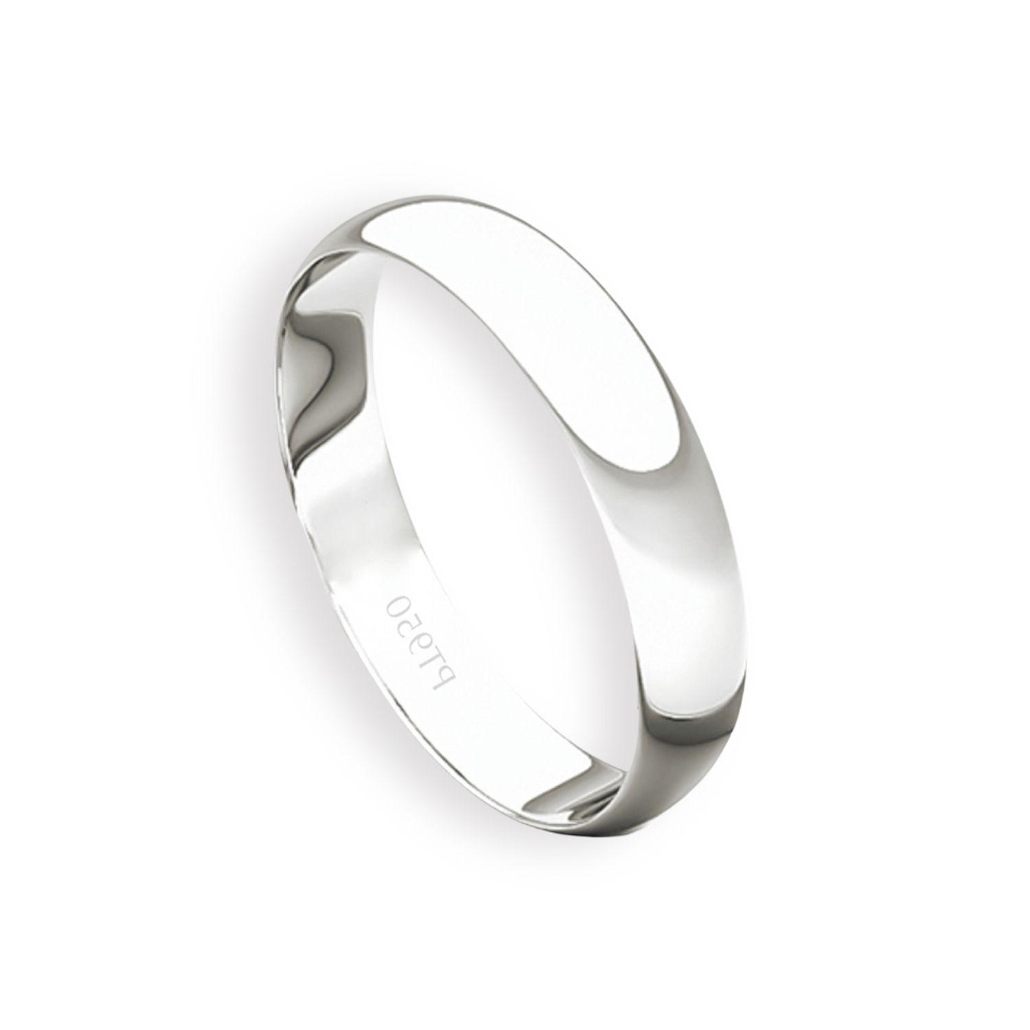Argolla Matrimonio de Platino Inglés Bari de 3,0mm-2