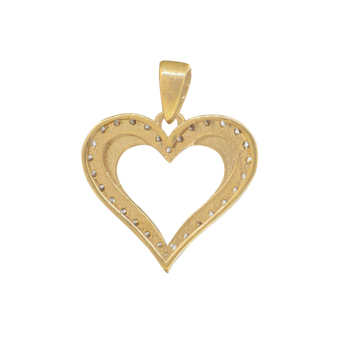 Colgante de Oro 18kt Corazon en Punta-2