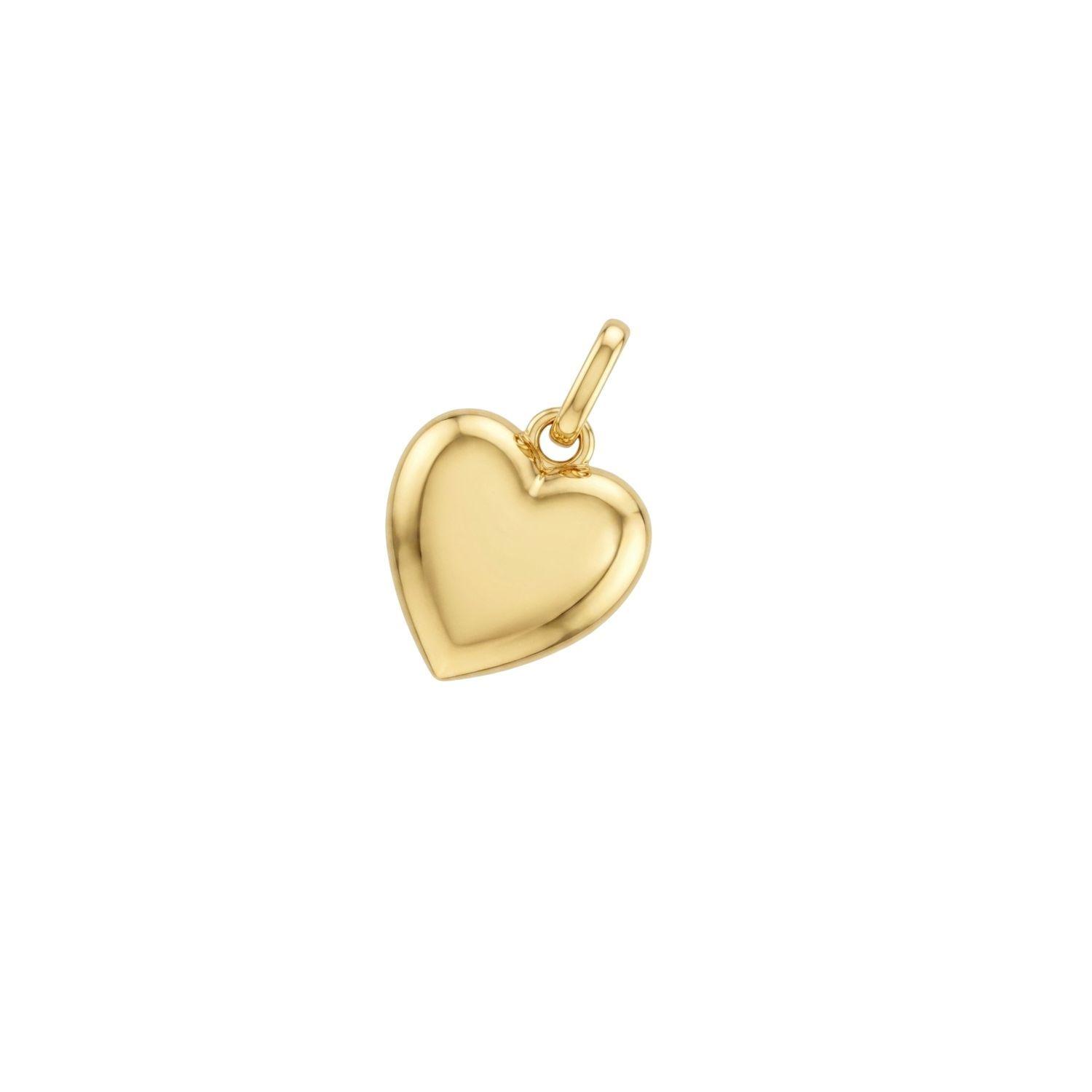 Colgante de Oro Miel 18kt Corazón Pequeño-0