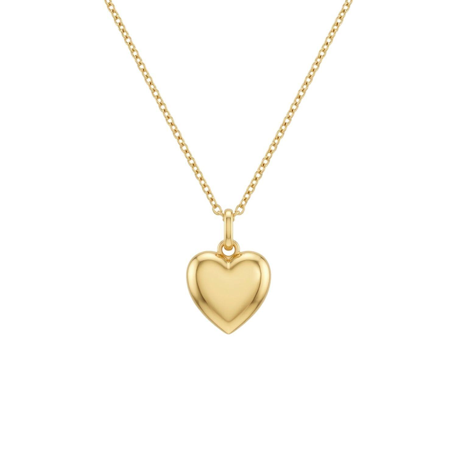 Colgante de Oro Miel 18kt Corazón Pequeño-2