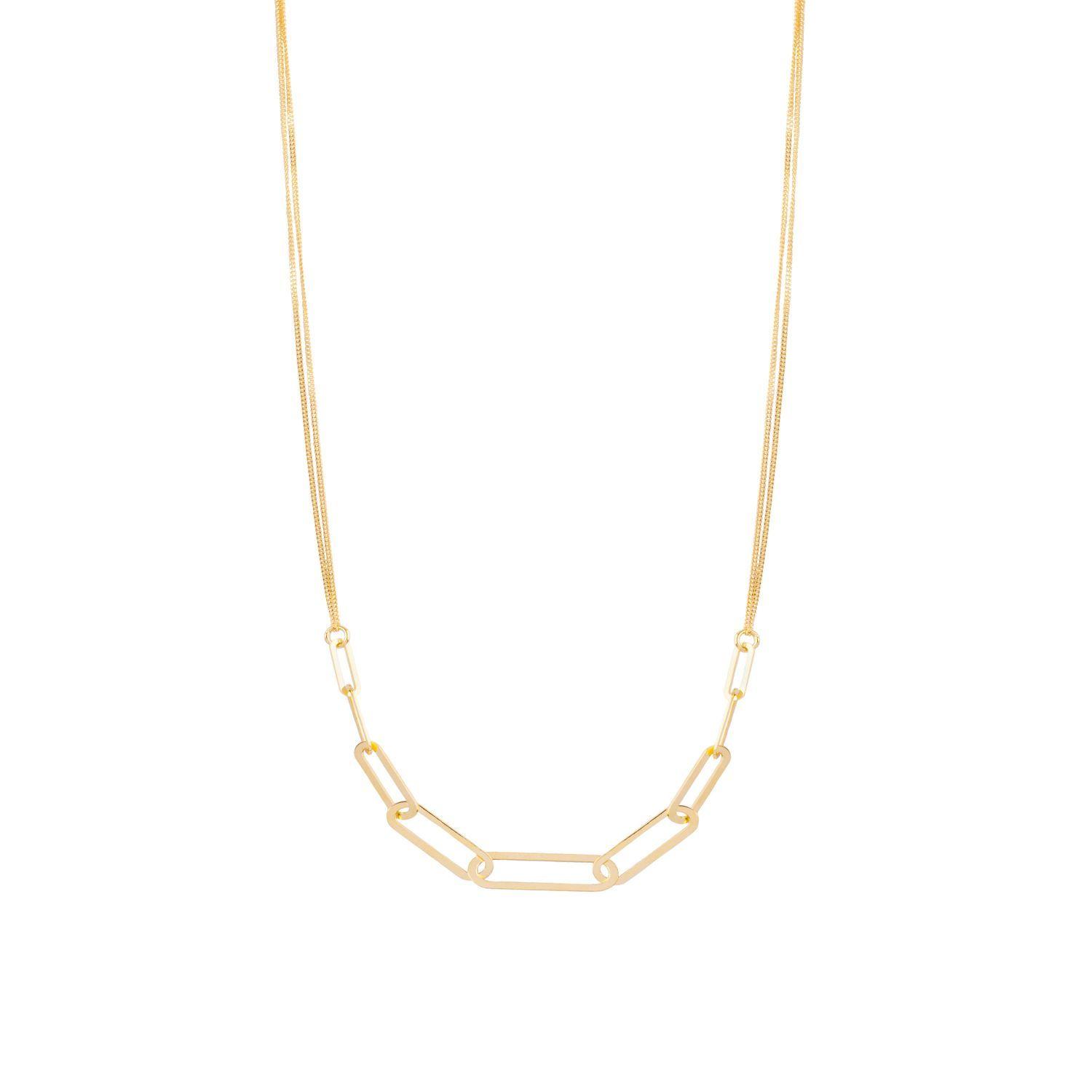 Collar de Oro 18kt Cadena Eslabon-1
