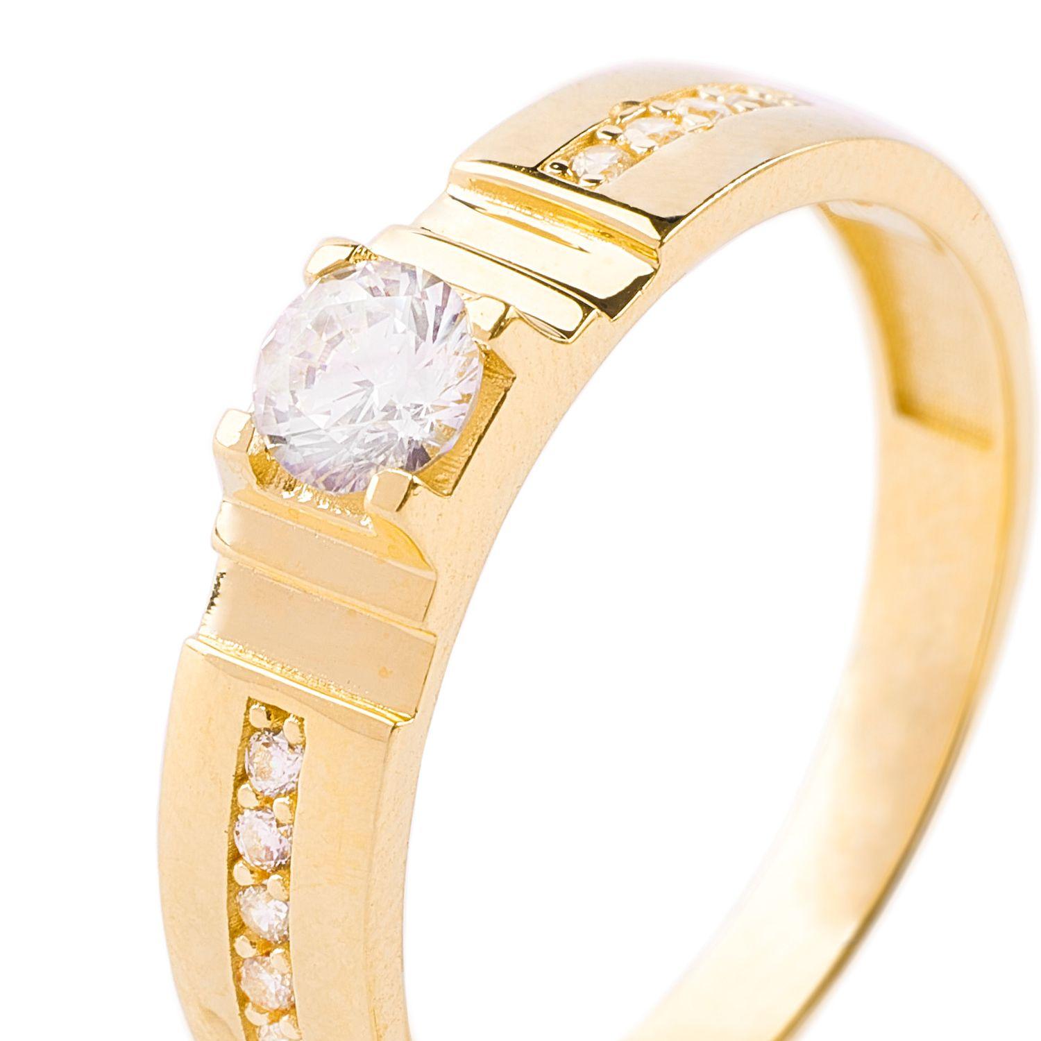 Anillos de Oro 18kt Modelo Circón Punto-1