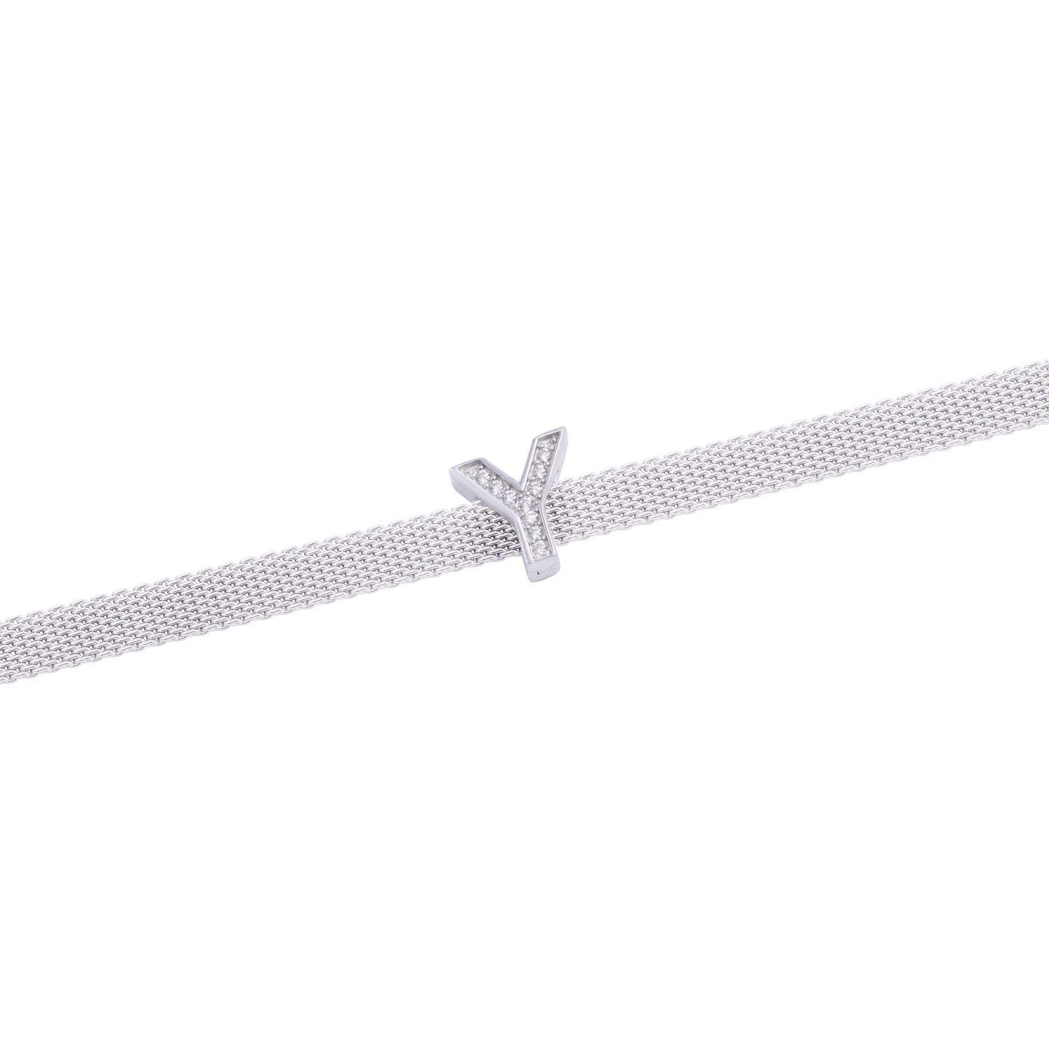 Dije de Plata broche Letra Y con Circonita-2
