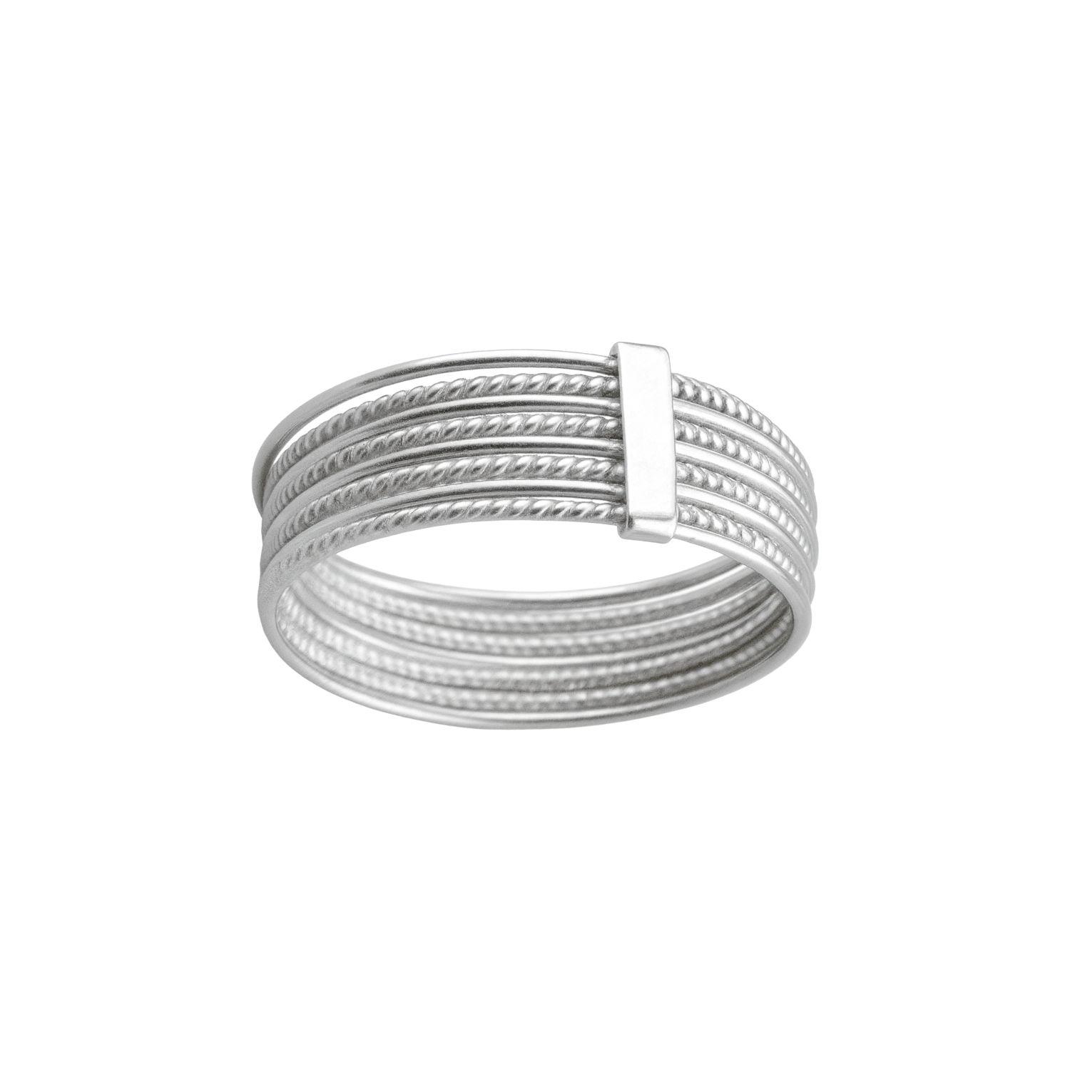 Anillo Oro 18kt Platino Semanario Barra-5