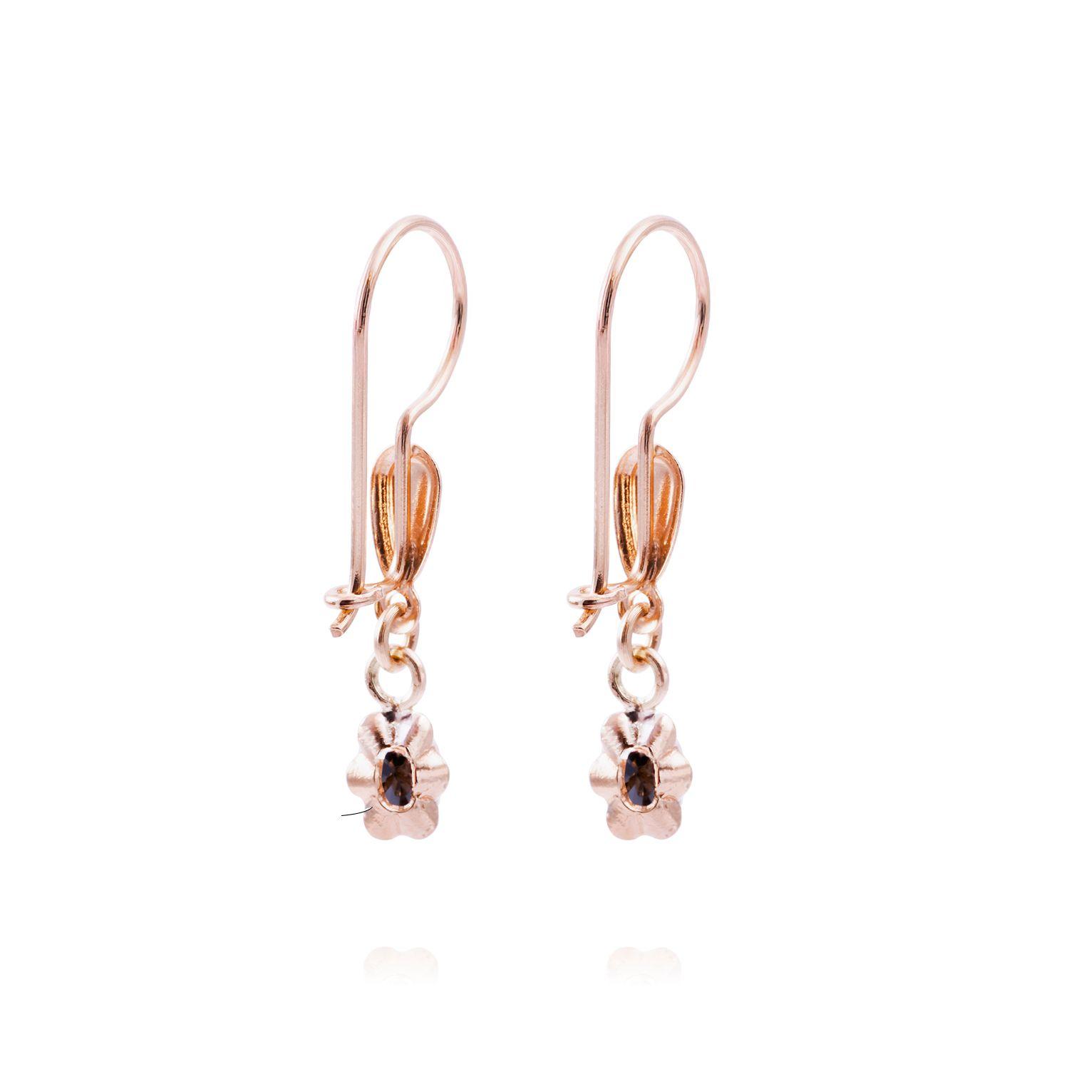 Aros Oro Miel 18kt Colgante Ónix-2