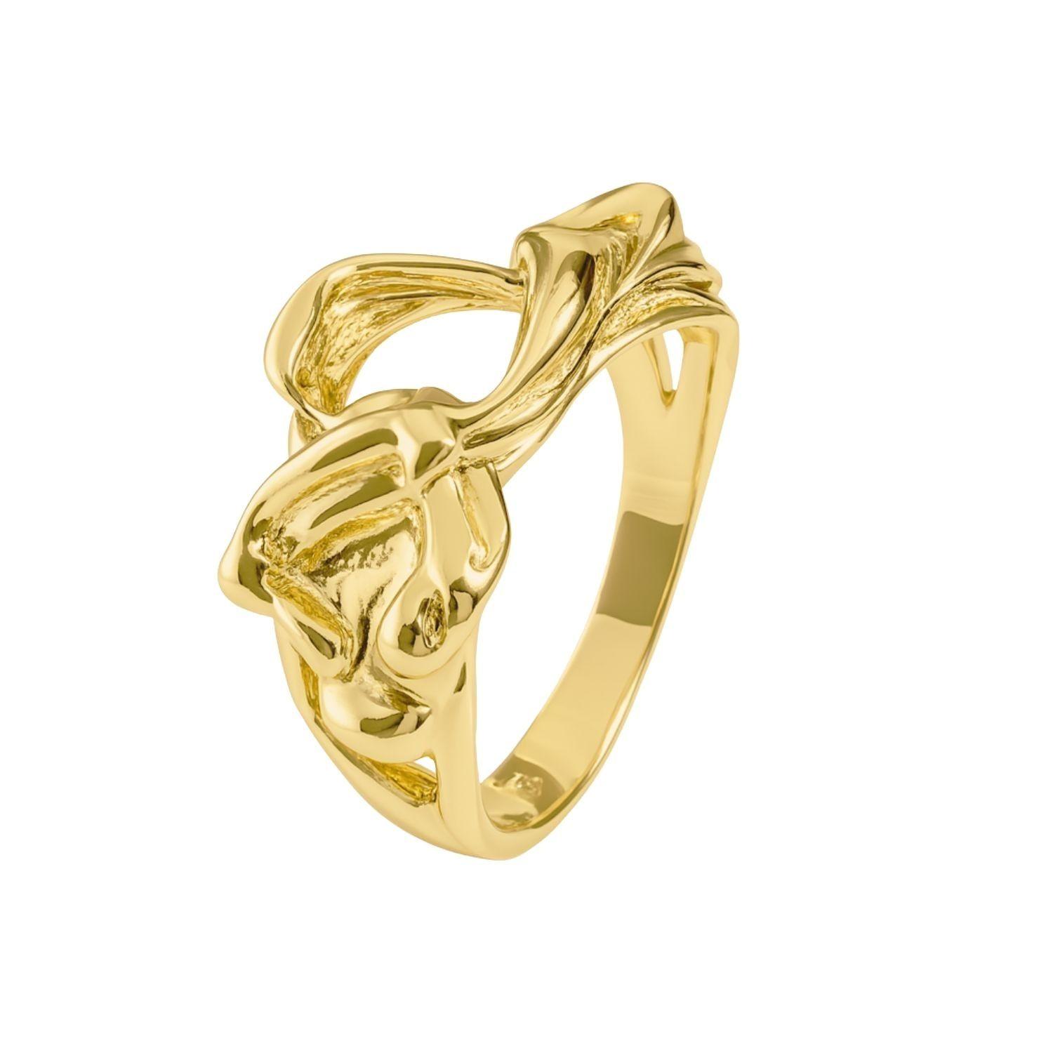 Anillo de Plata Esterlina 925 Formas revestido en Oro 18kt-2
