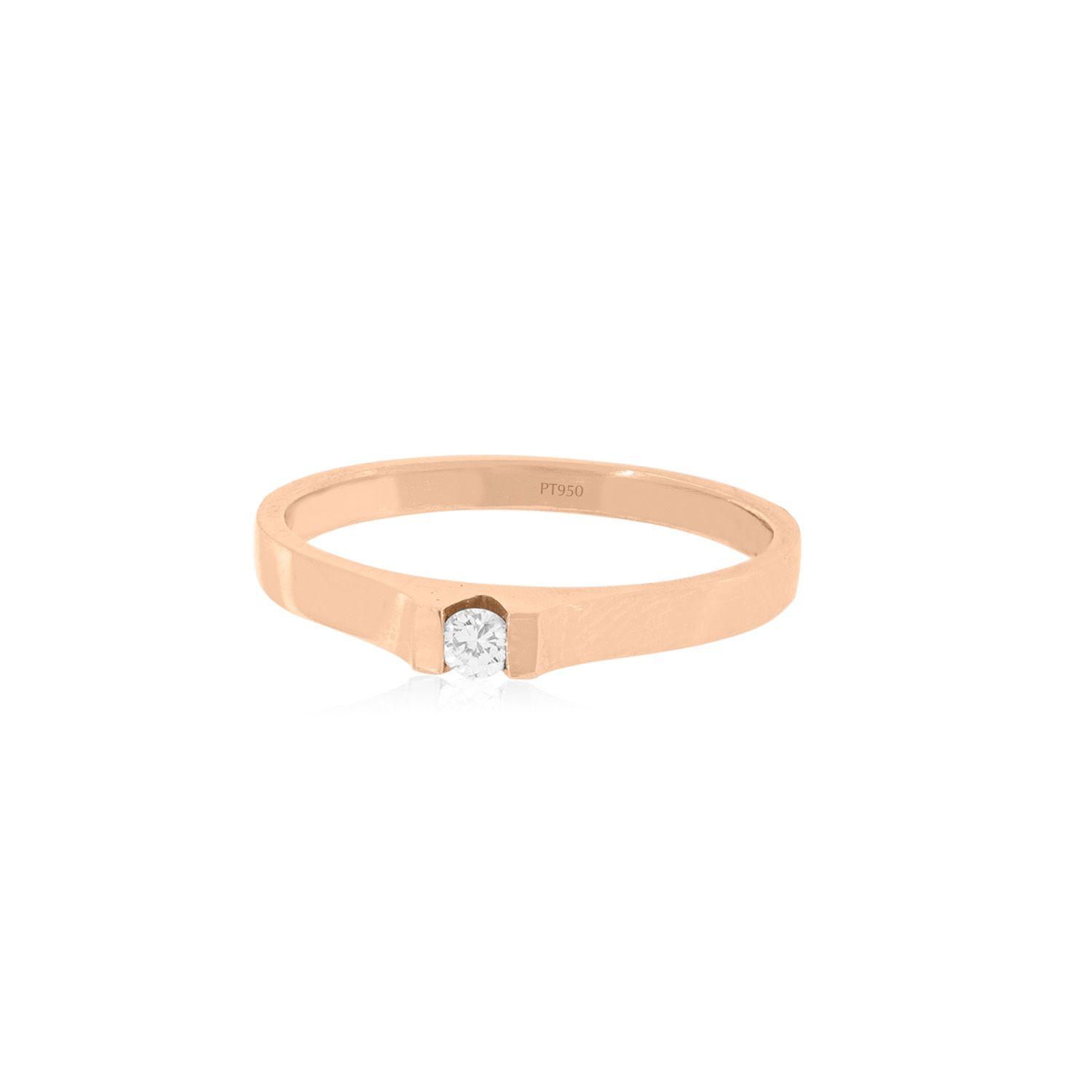 Anillo Compromiso Oro Rosado 18kt  Nantes 1x6ptos Diamante-2