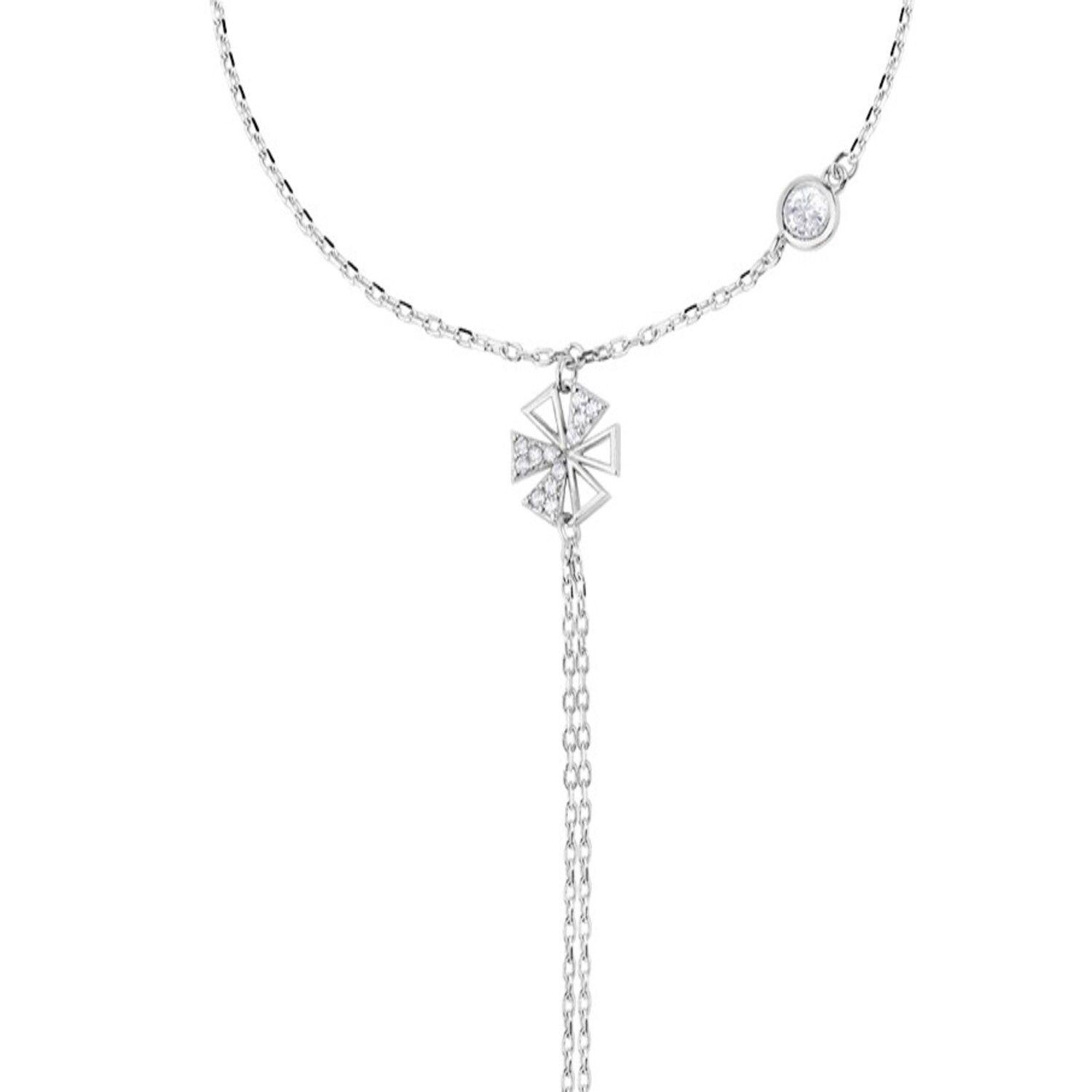 Pulsera de Plata Esterlina 925 Anillo Trébol Circonita-2