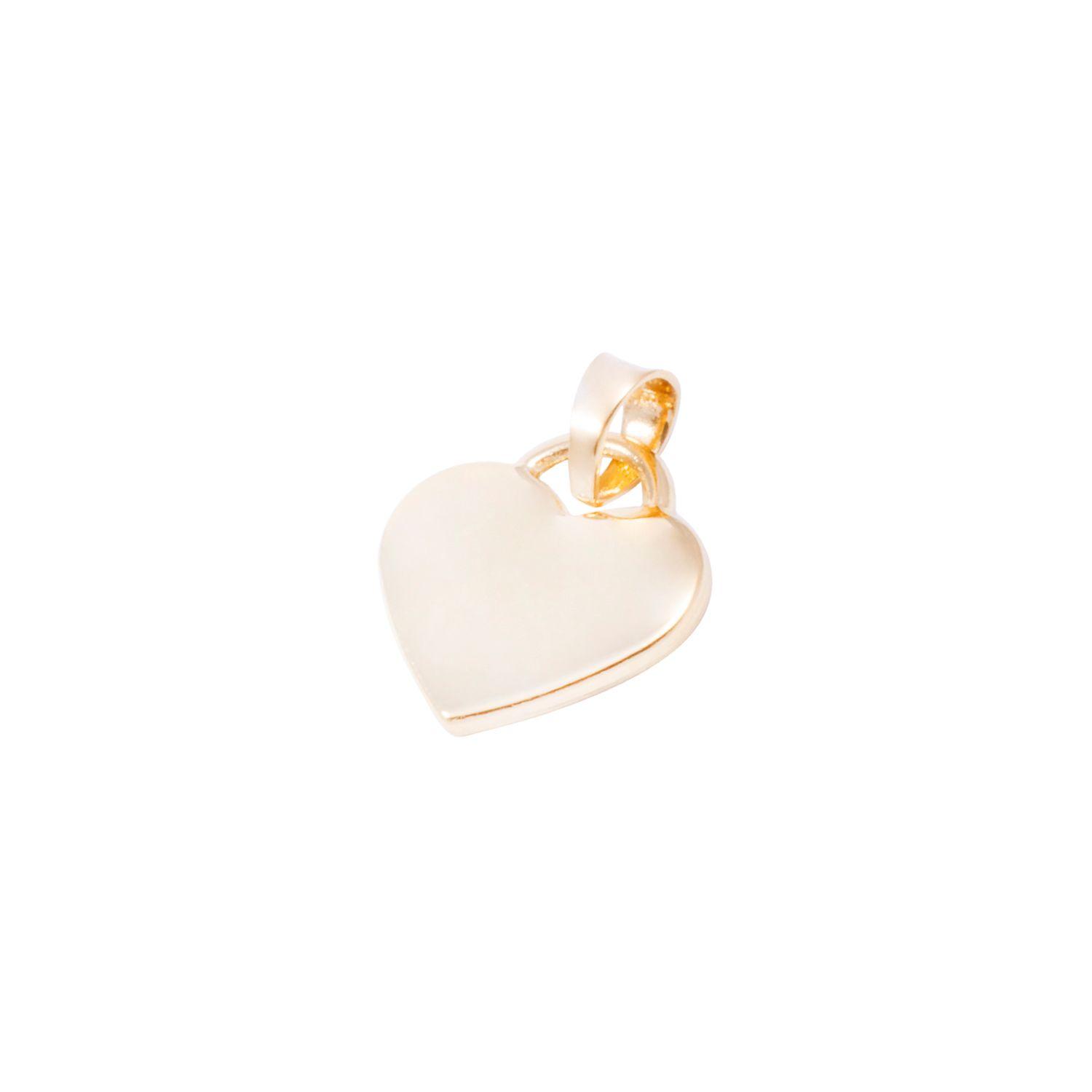 Colgante Oro Amarillo 18kt Placa Corazón-0