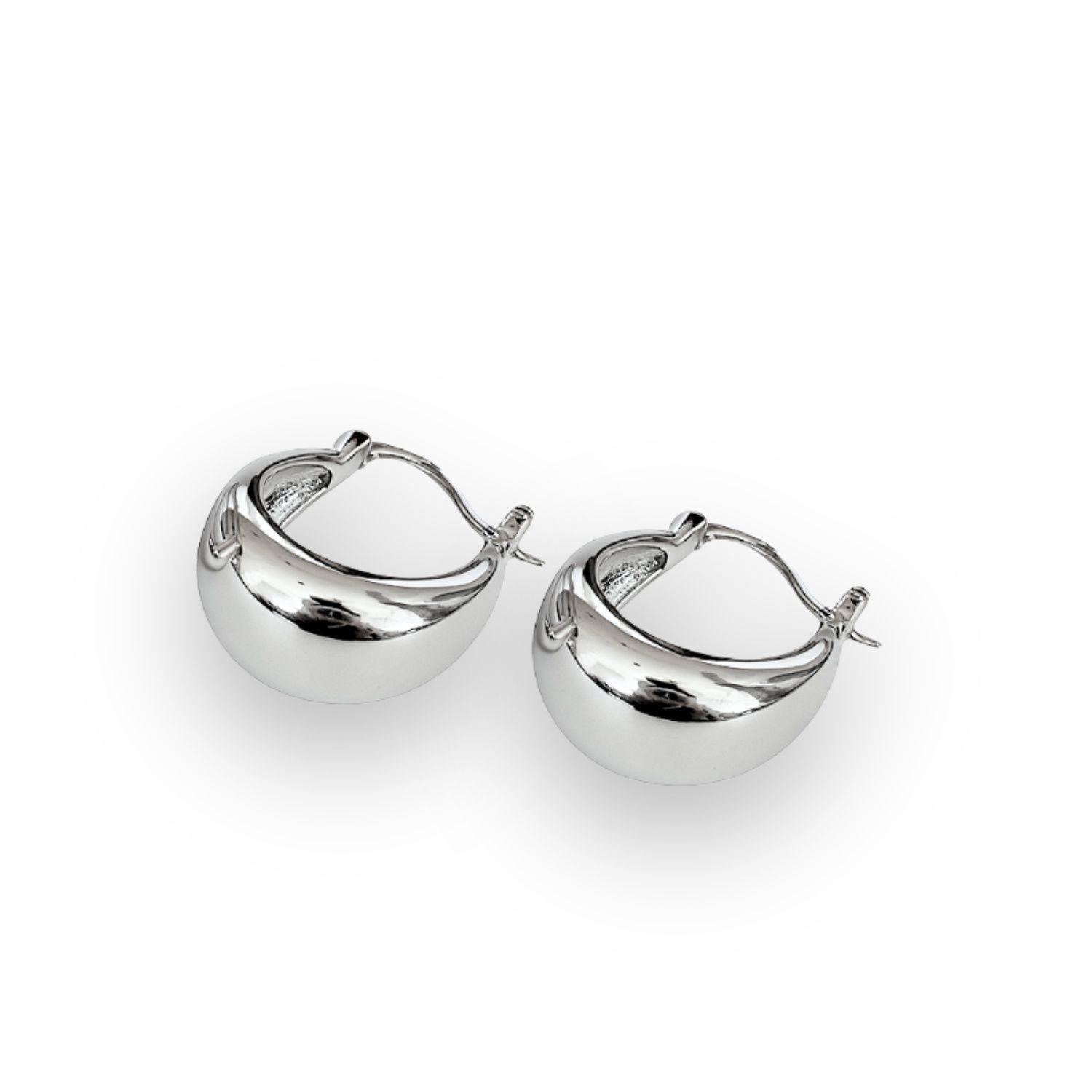 Aros de Plata Esterlina 925 Argollas Bote-2
