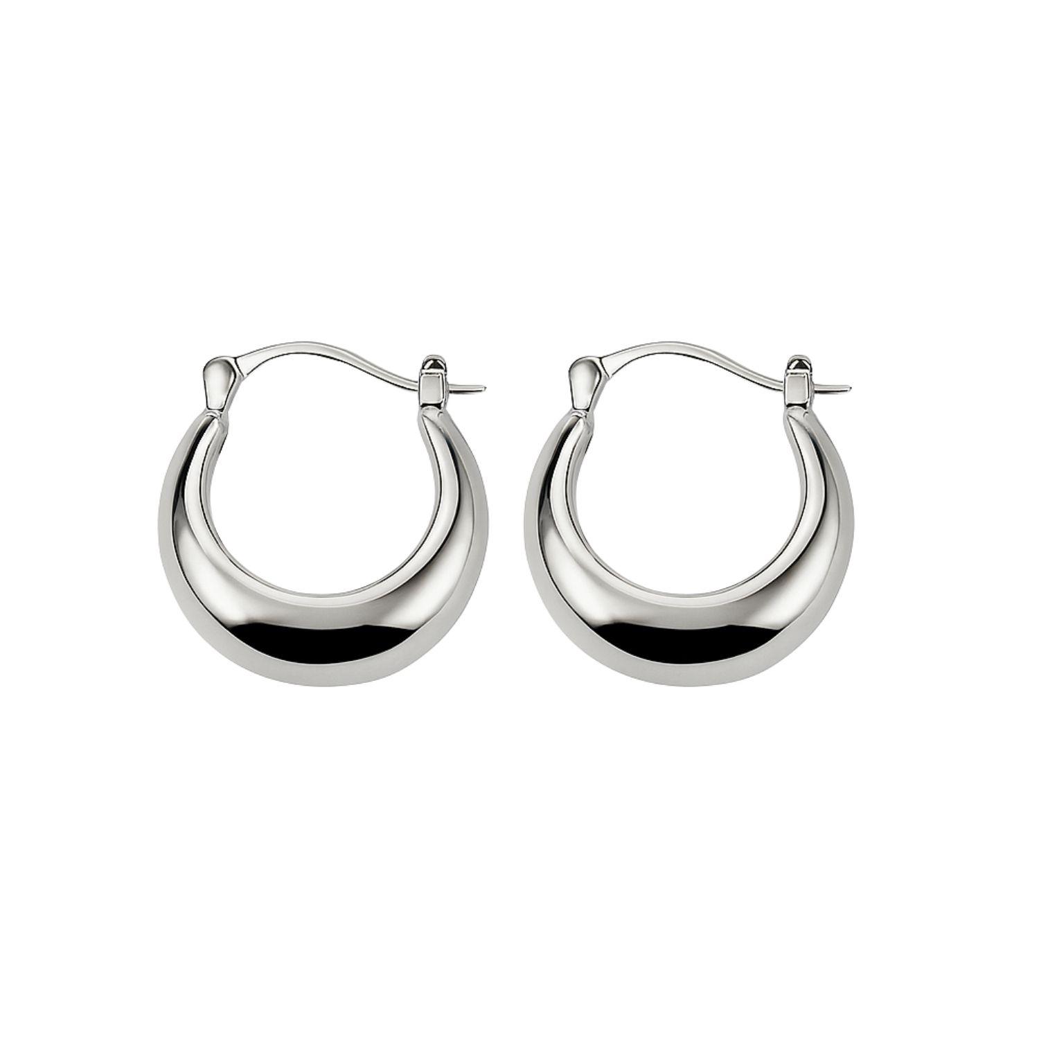 Aros de Plata Esterlina 925 Argollas Bote-2