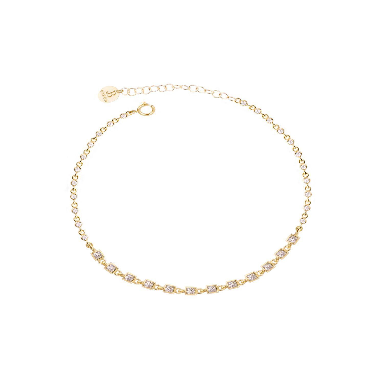 Pulsera de Plata Esterlina 925 Circon Mixto Bañado en Oro 18kt-2