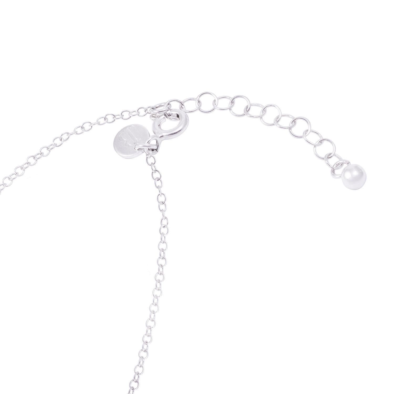 Collar de Plata Esterlina 925 Flores Relucientes-2