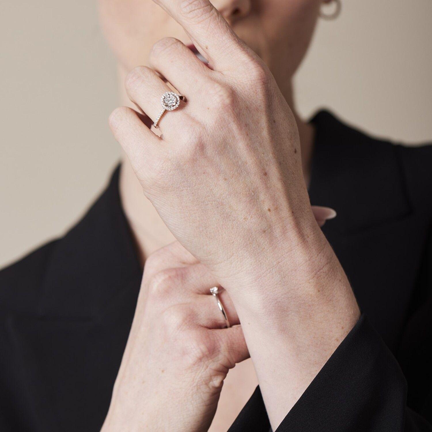 Anillo Compromiso Oro Blanco 18kt Diamantes 49 Pts | Danielle Costantini-3