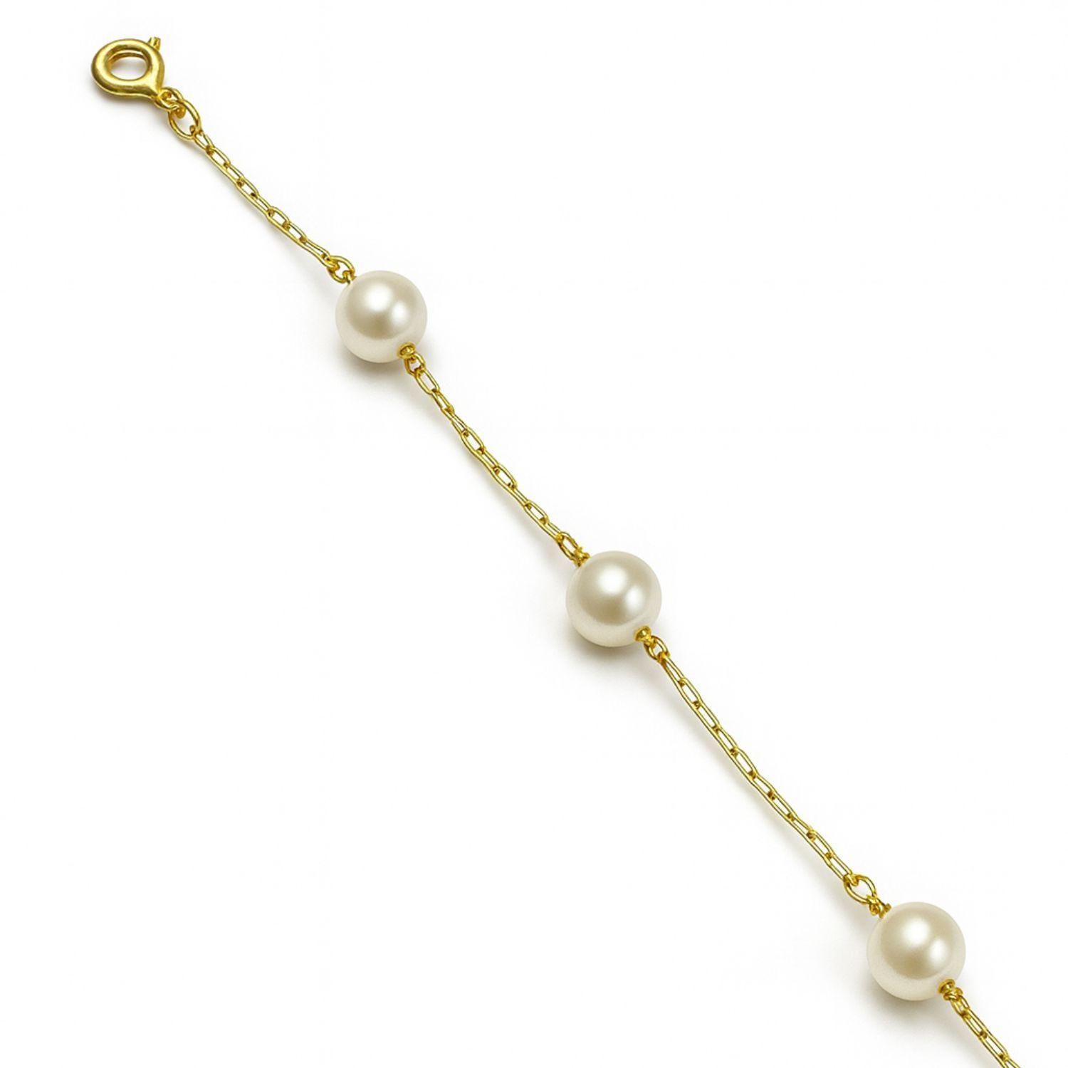 Pulsera Oro Amarillo 18Kt Perlas Cultivadas 4mm-2