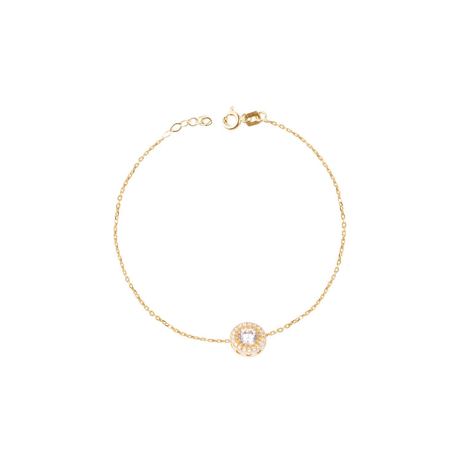 Pulsera de Oro 18kt Circonitas centrales-2
