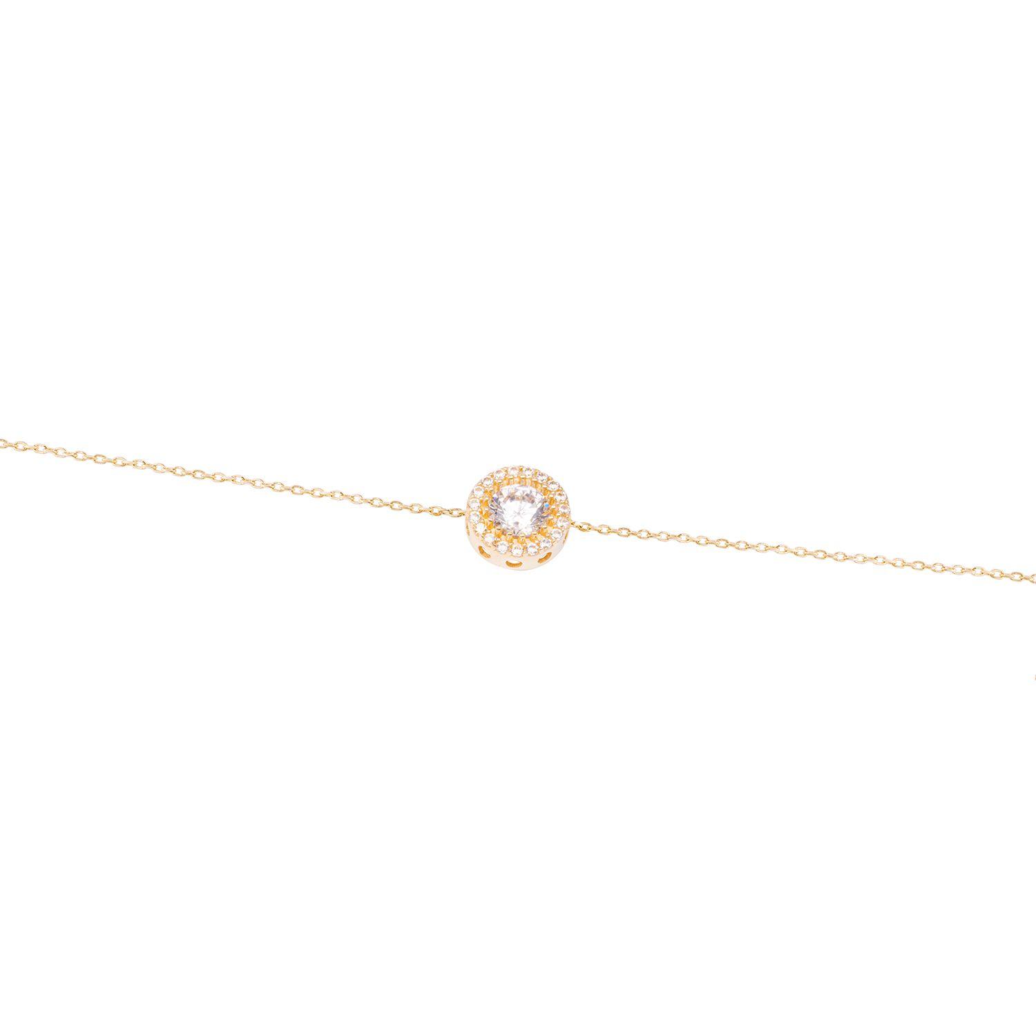 Pulsera de Oro 18kt Circonitas centrales-2