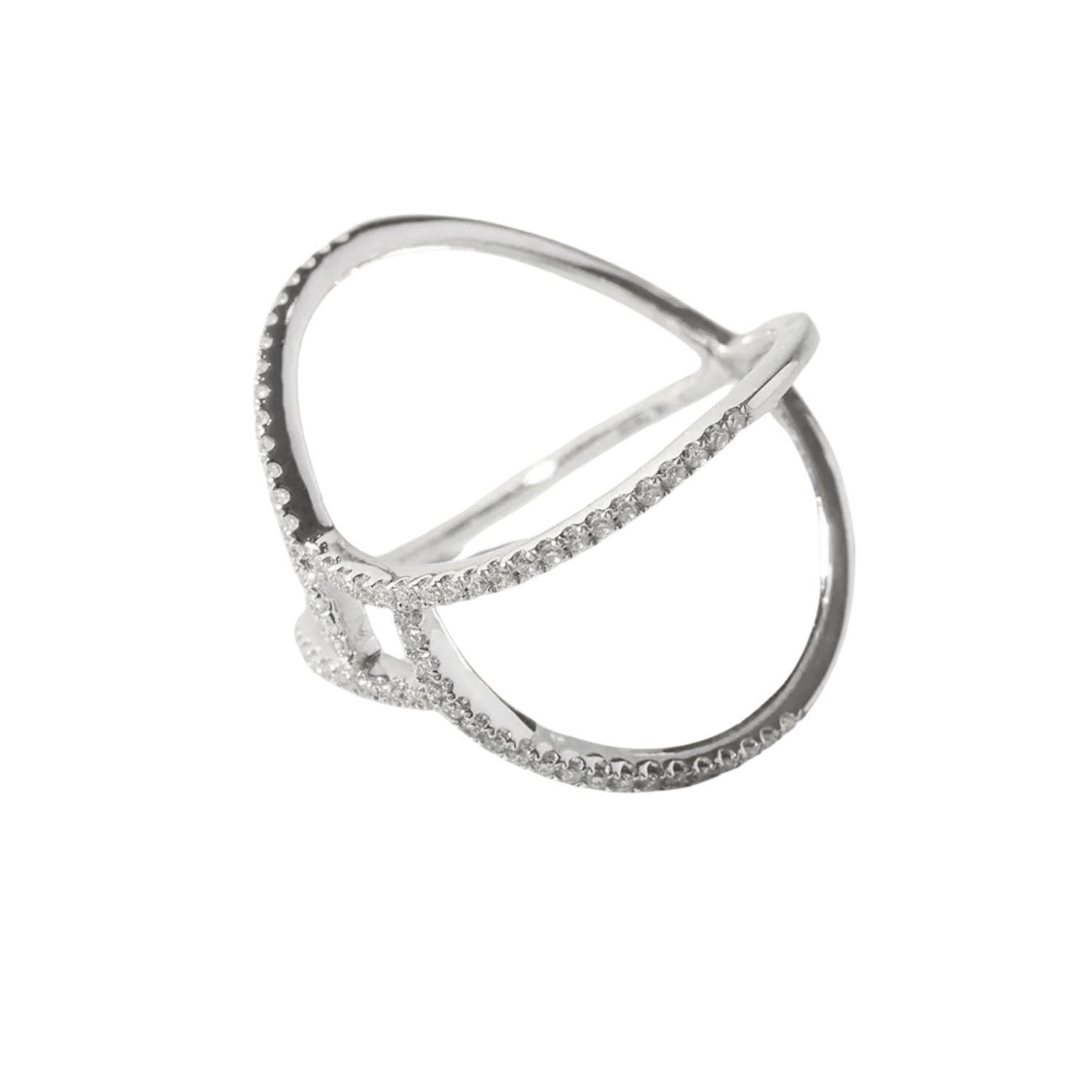 Anillo Oro Blanco 18kt Diamantes 16 Pts | Danielle Costantini-1
